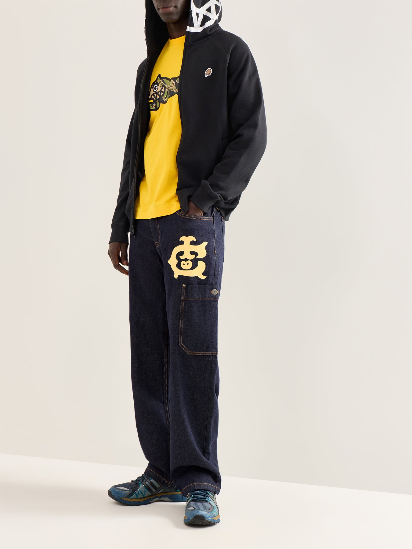 Smiley Zip Through Hood