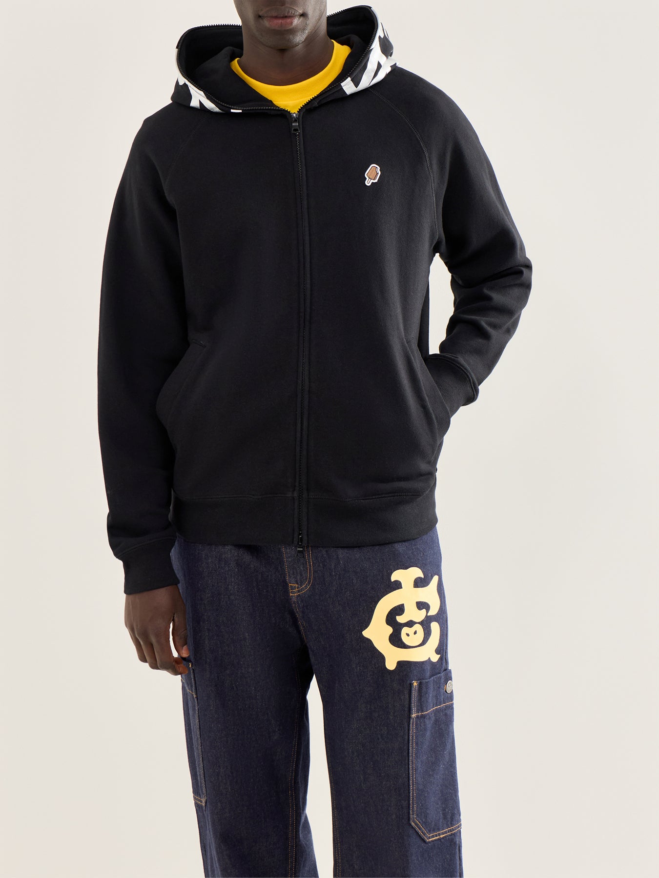 Smiley Zip Through Hood