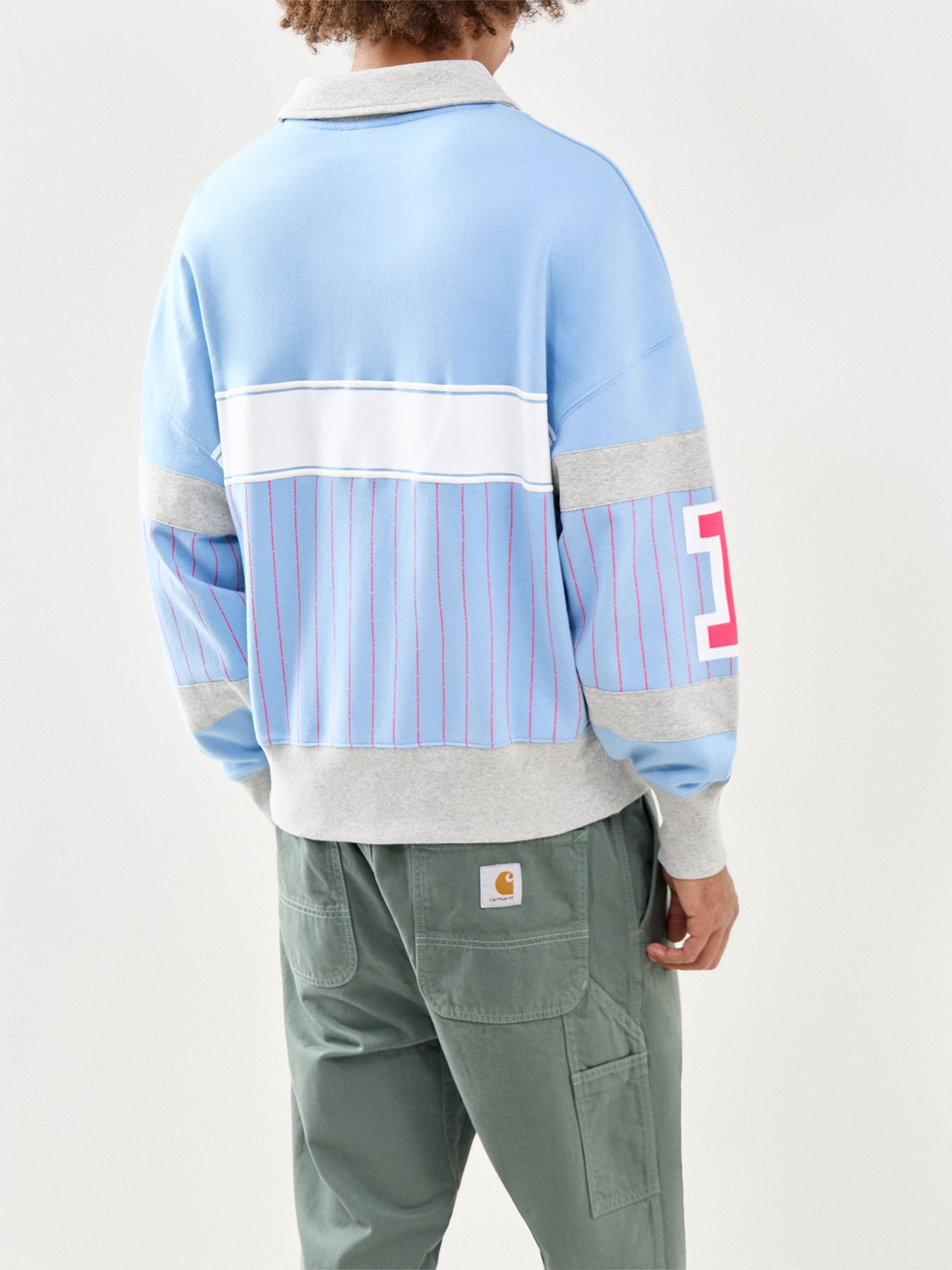 Ic Cubs Collared Quarter Zip Sweatshirt Blue