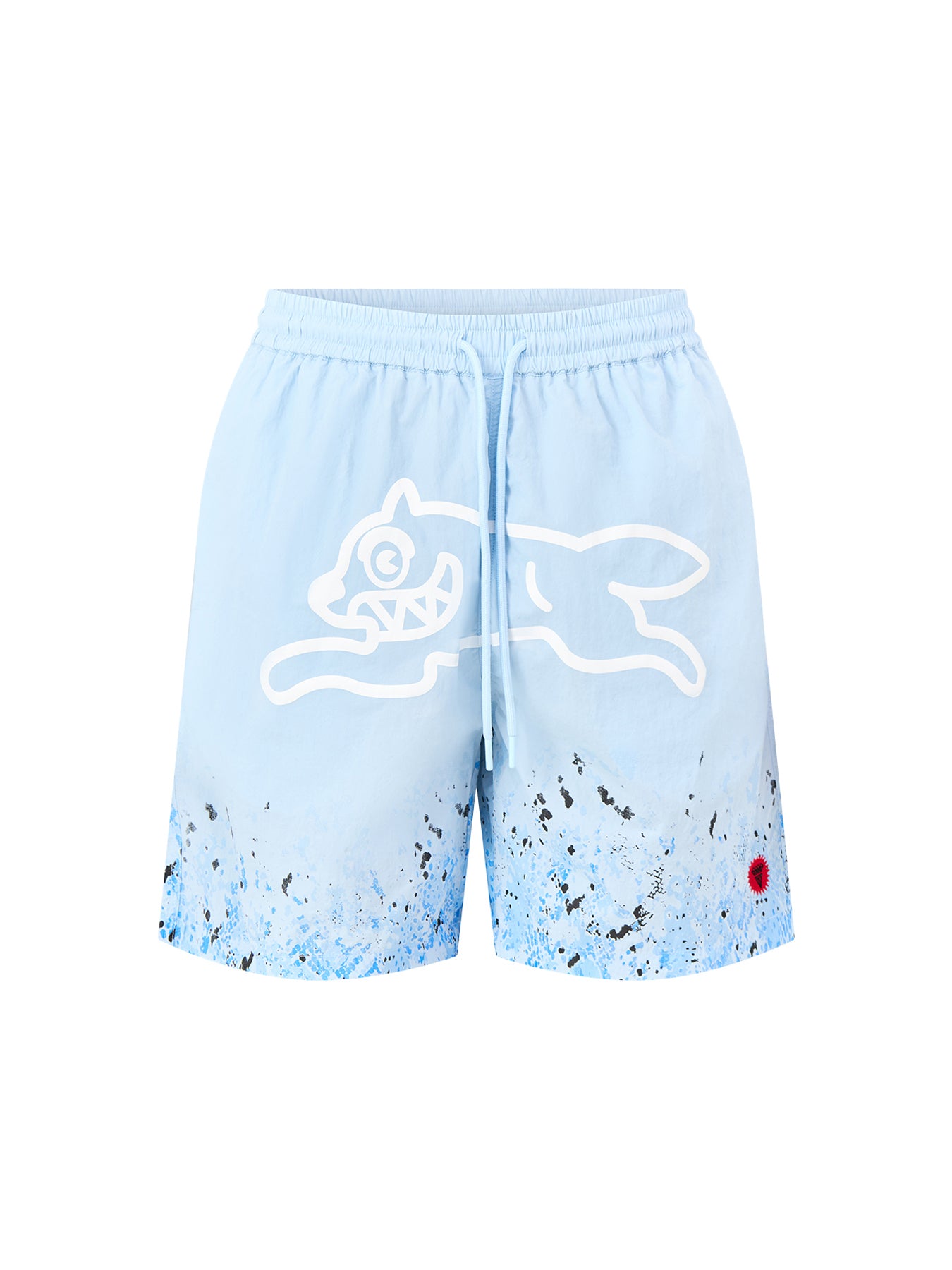 Gradient Snakeskin Running Dog Swim Shorts Blue