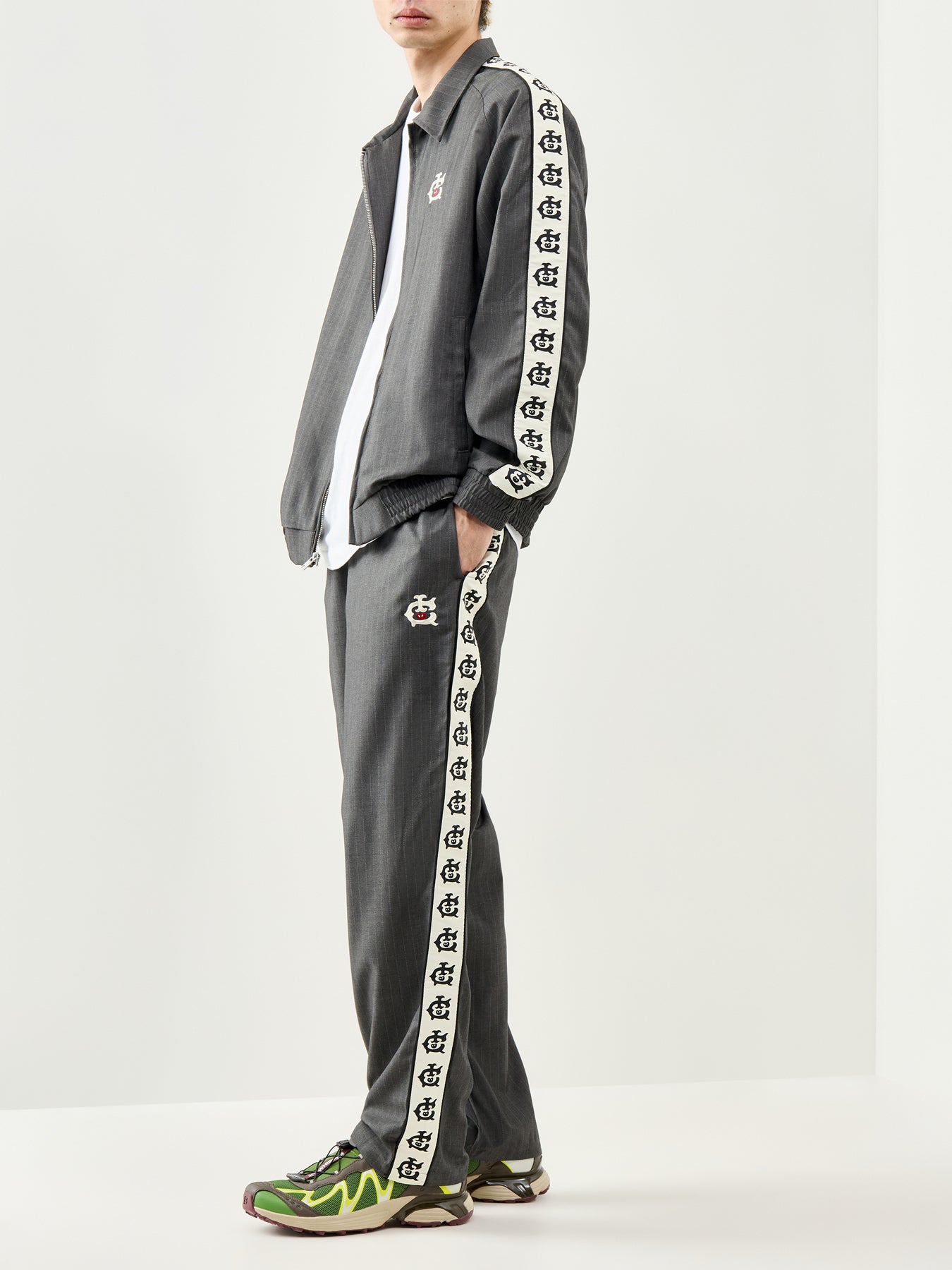 Team Ic Pinstripe Skate Pants Grey