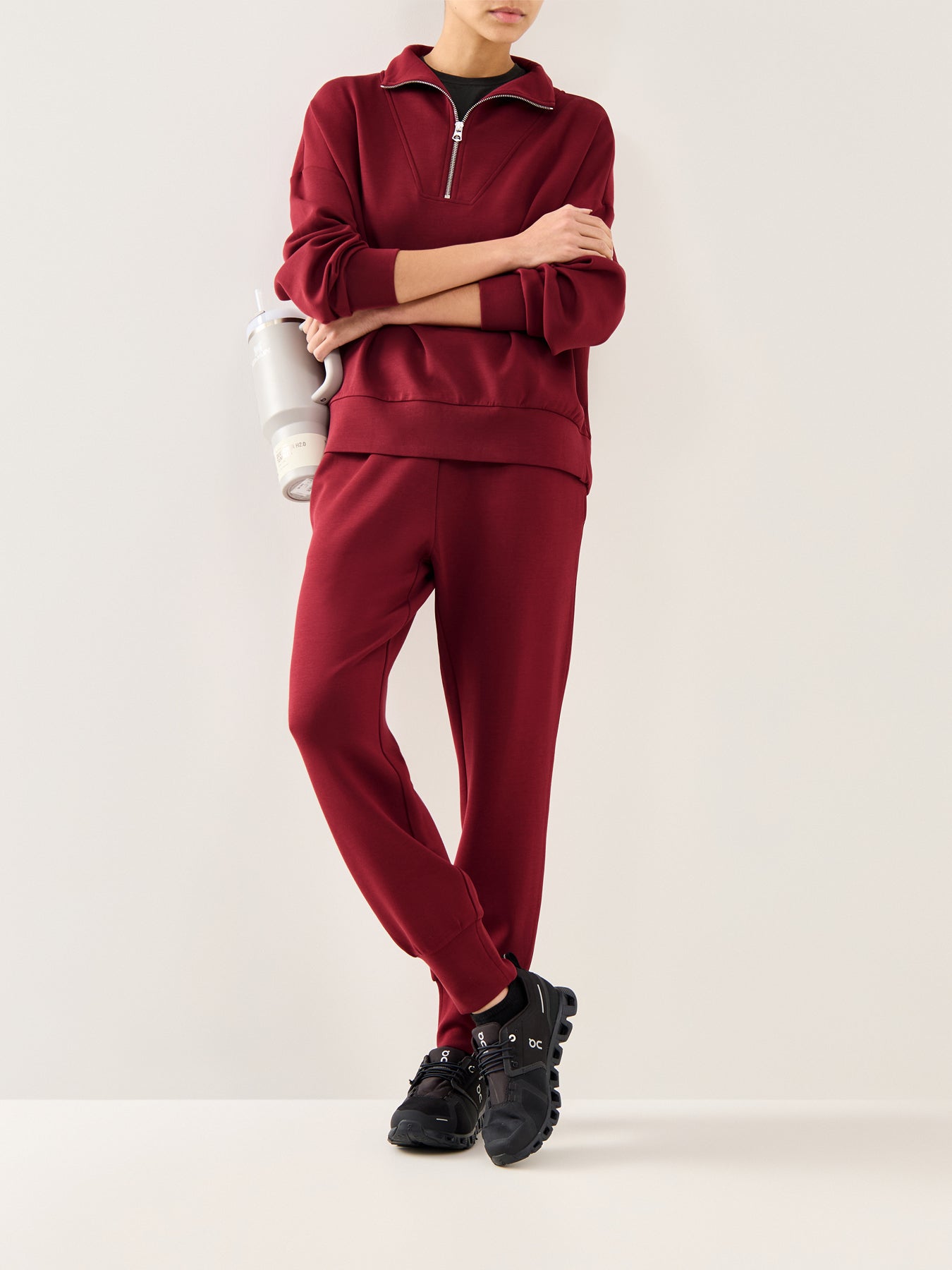 The Slim Cuff Pant 27.5 New Maroon