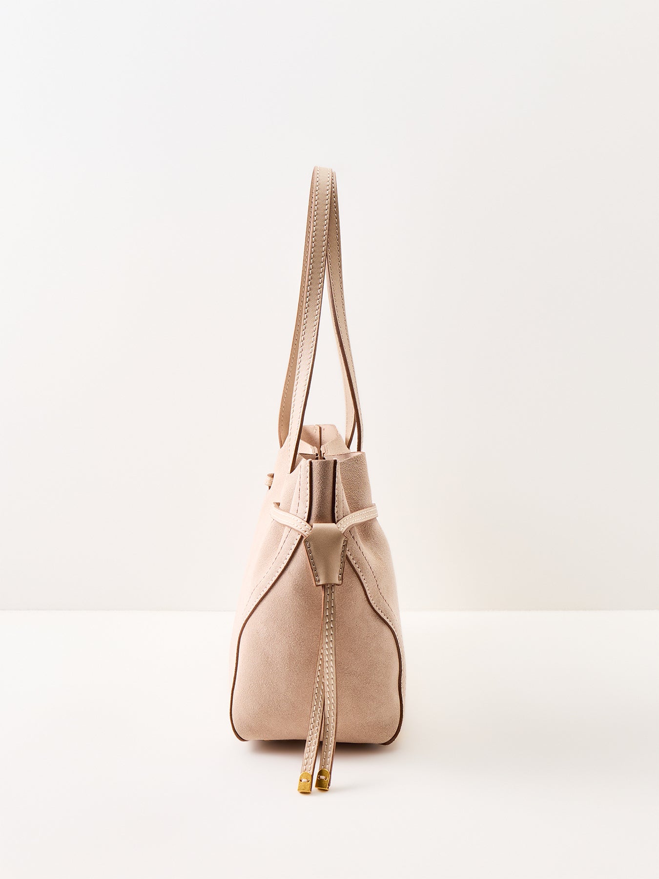Violette Suede Tote Bag Nude