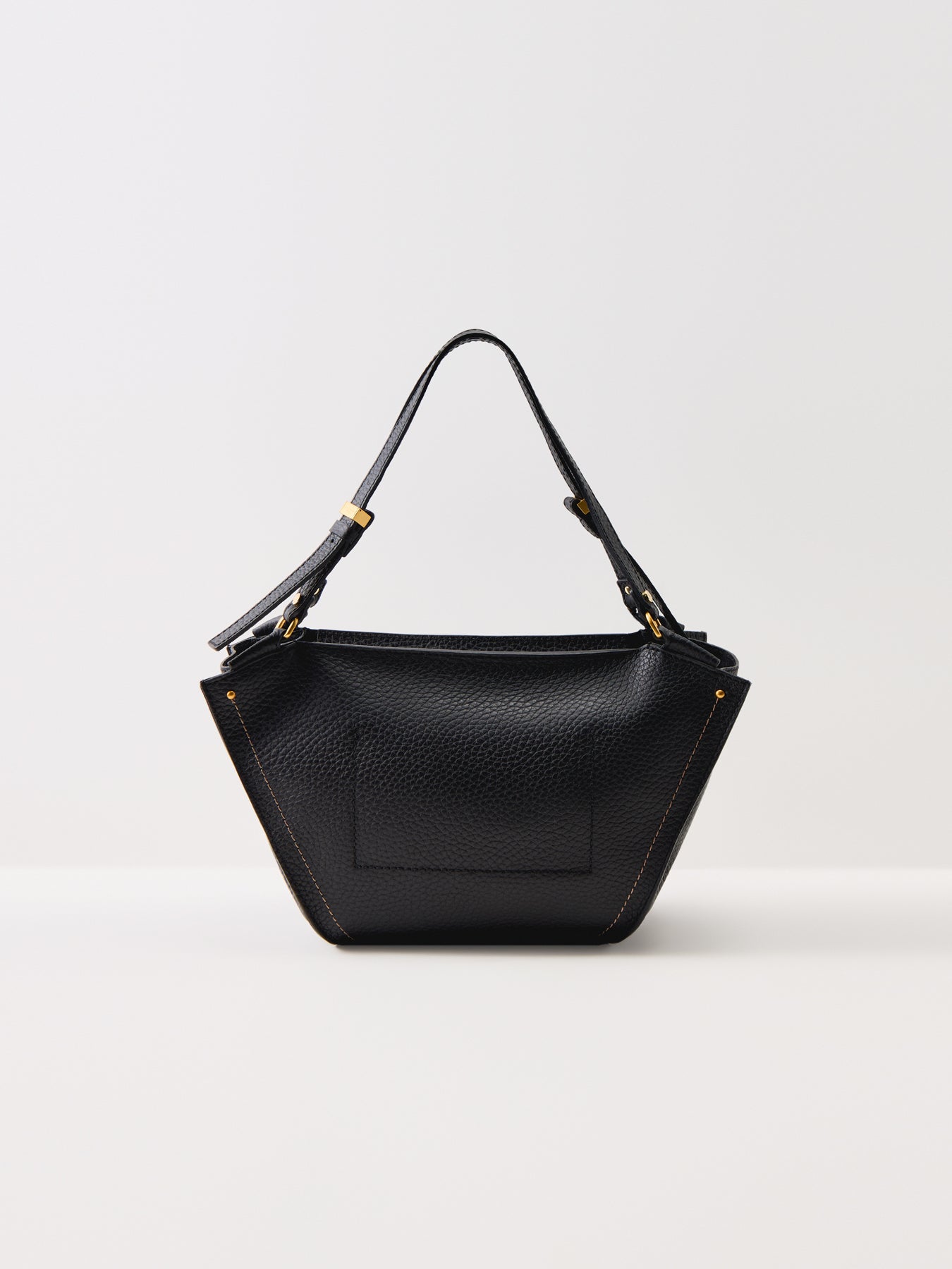 Bloom Structured Leather Tote Bag Black