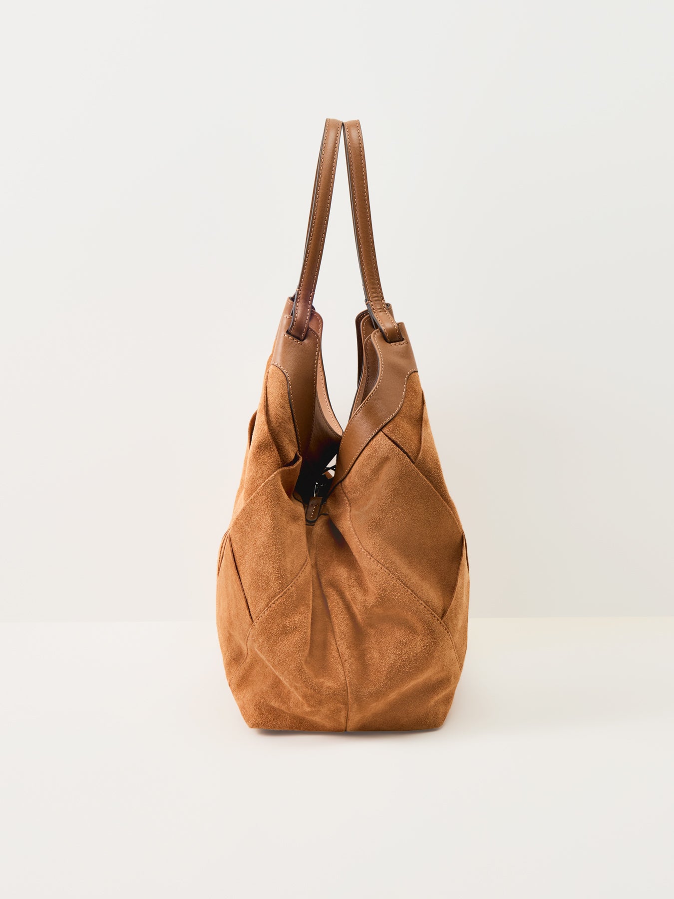 Dua Suede Large Shoulder Tote Tan