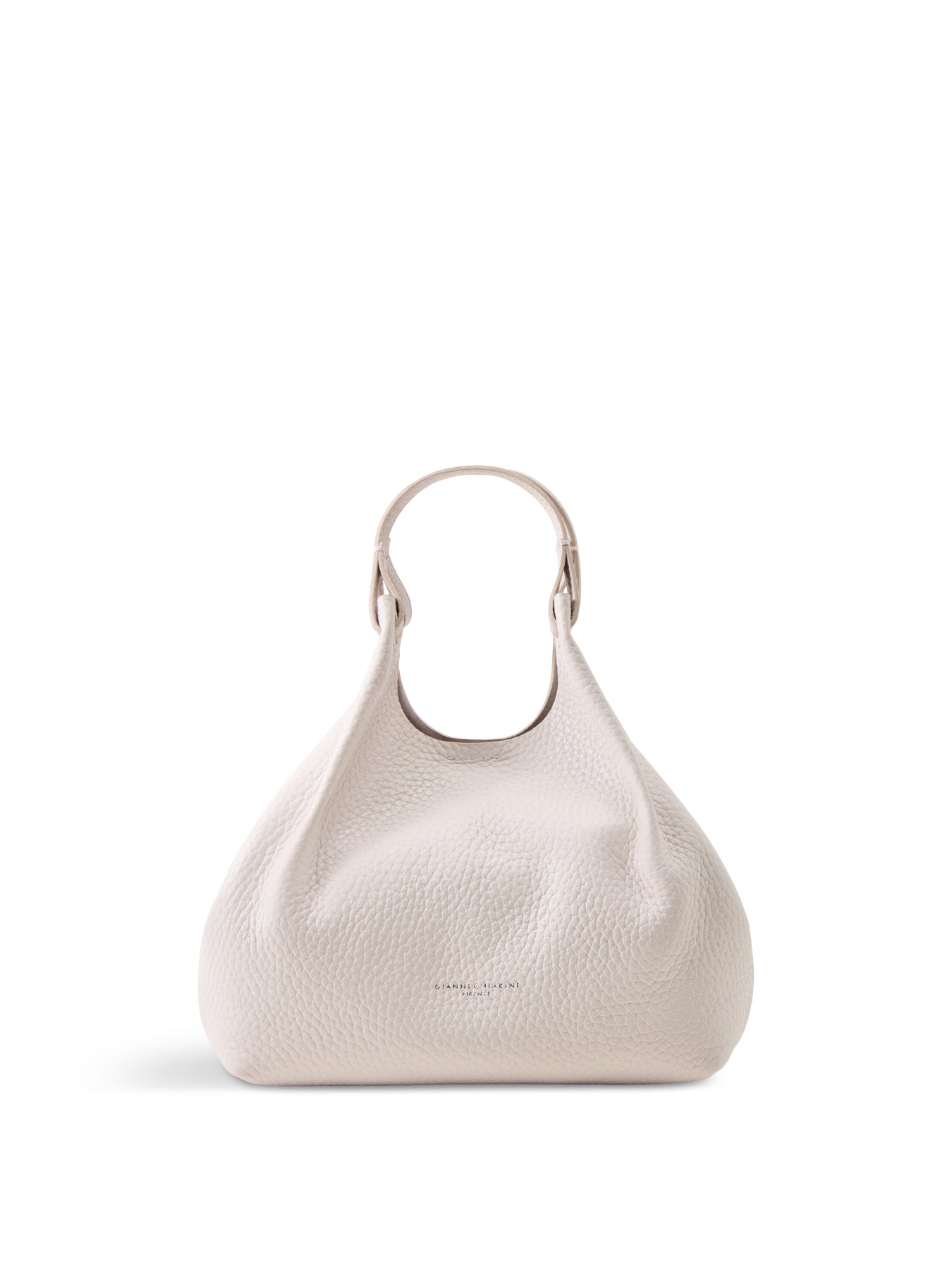 Dua Medium Leather Crossbody Bag White