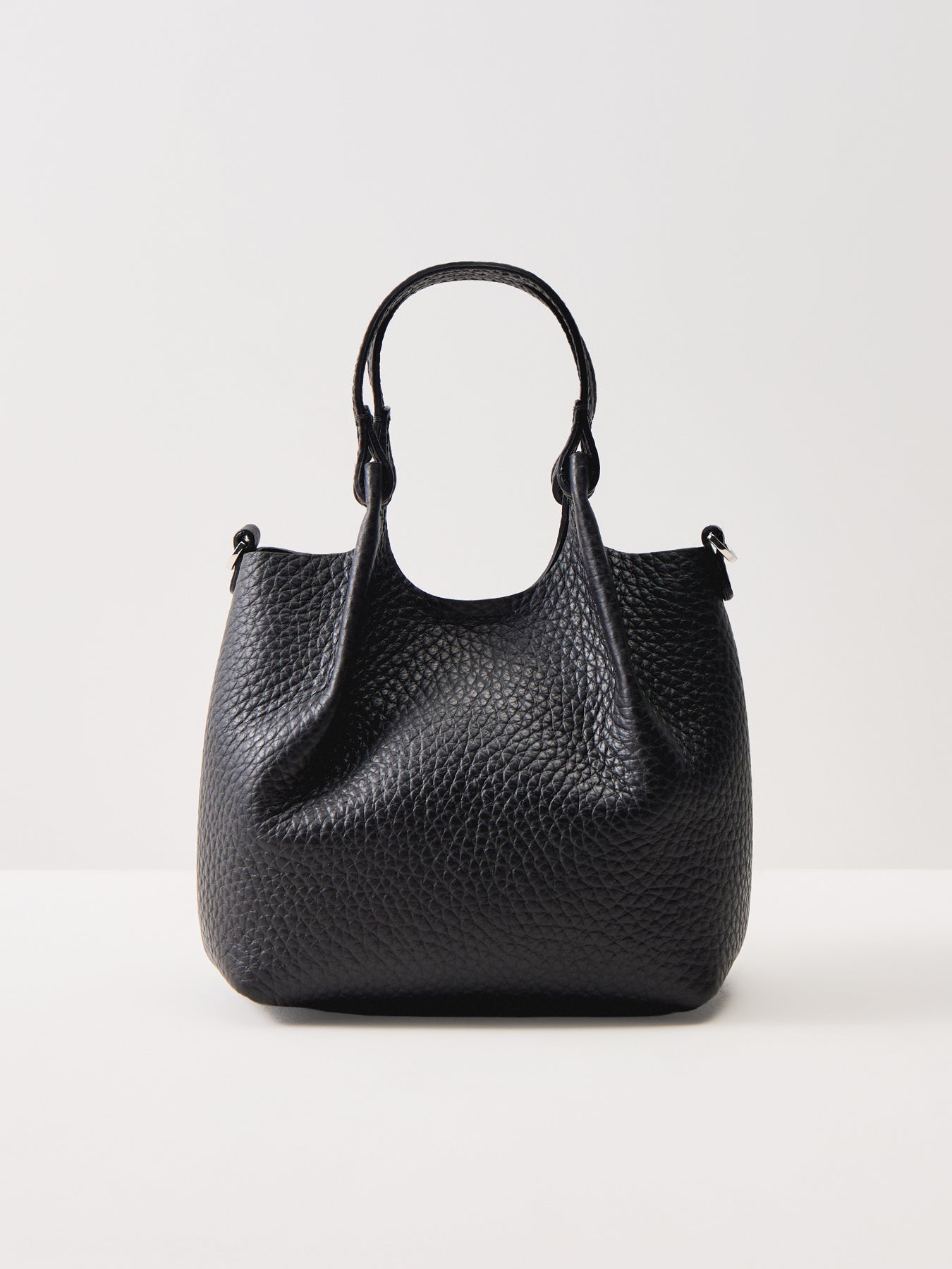 Dua Small Leather Crossbody Bag Black