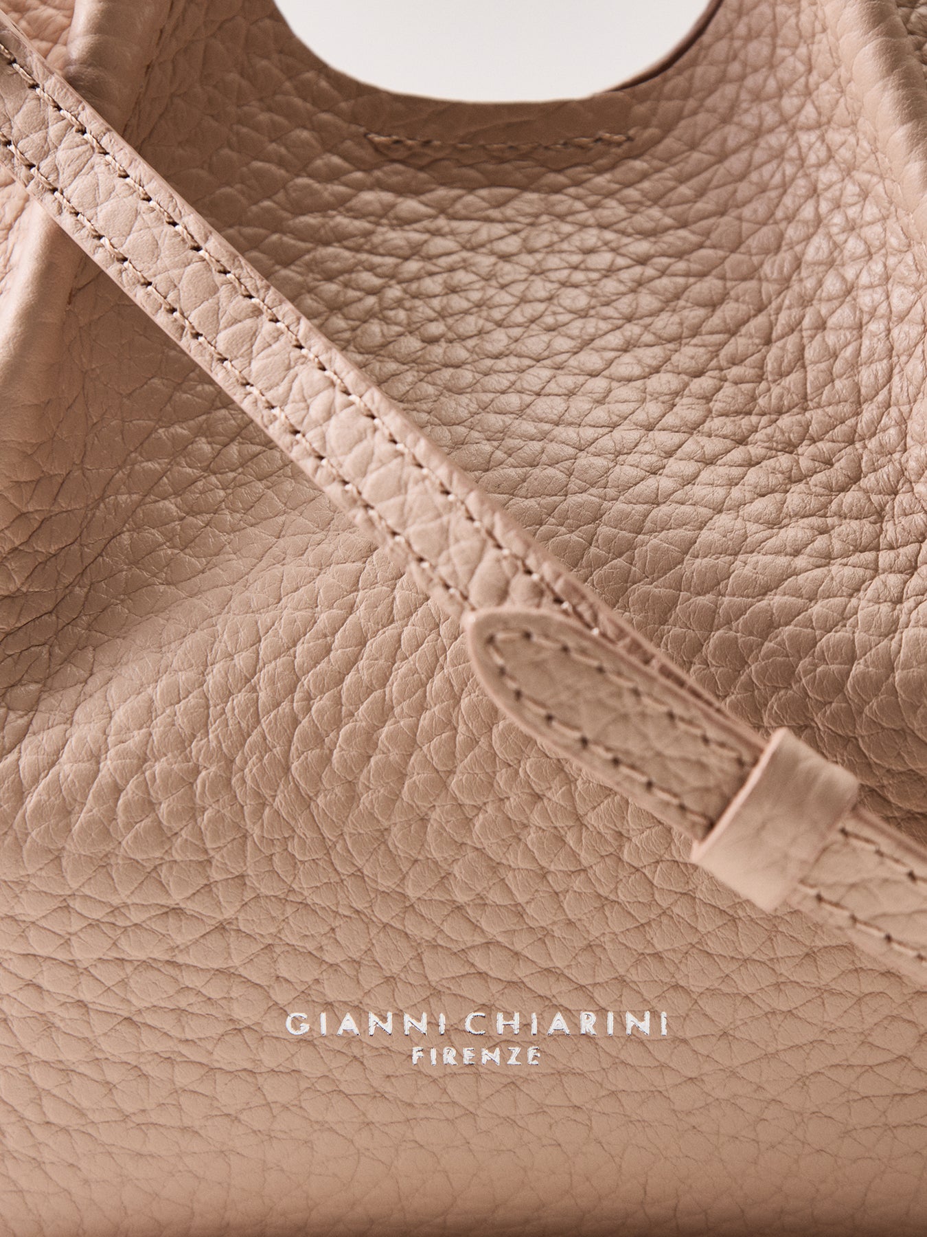 Dua Small Leather Crossbody Bag Pink Salt