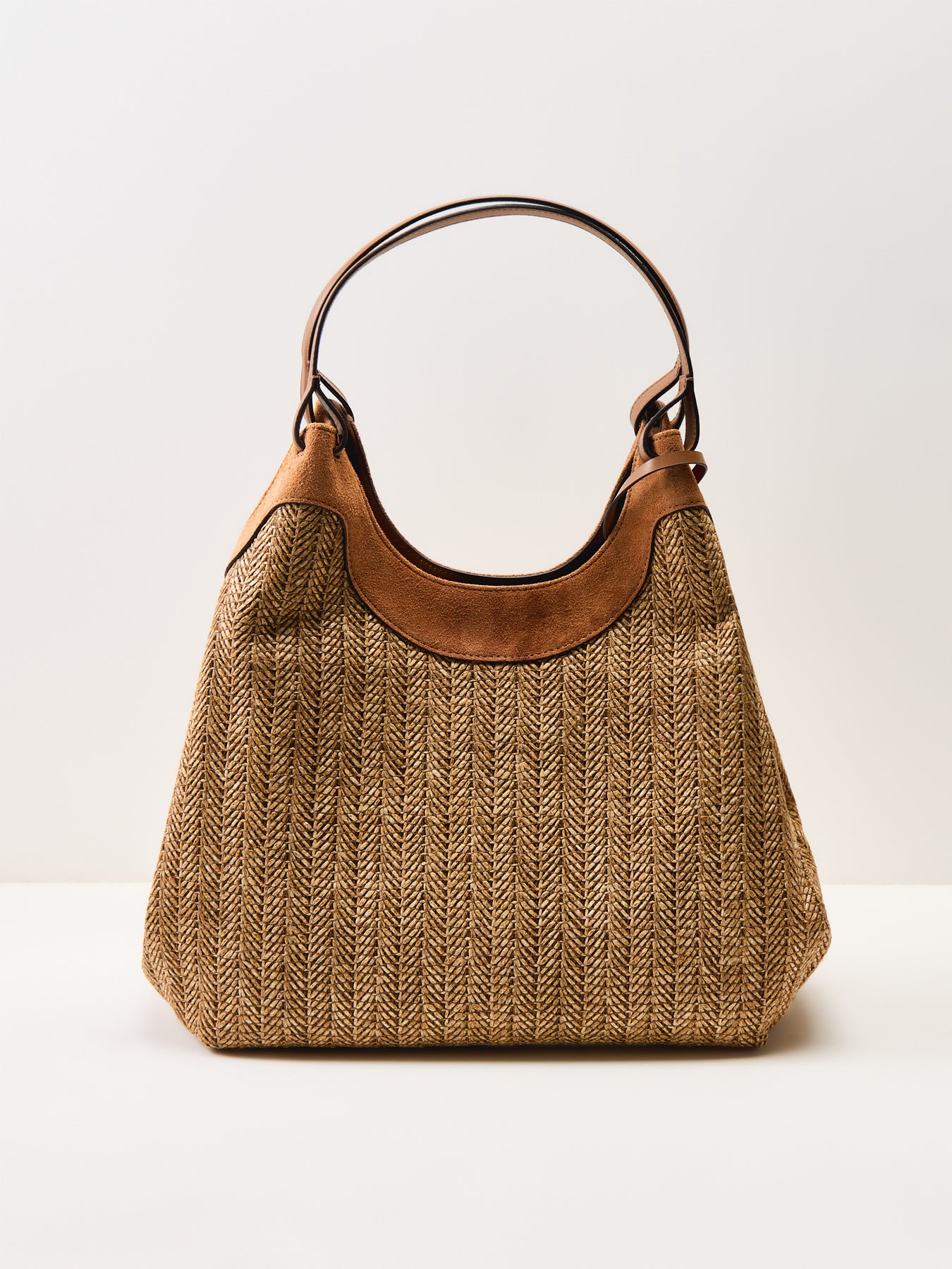 Dua L Straw Shoulder Tote Neutral