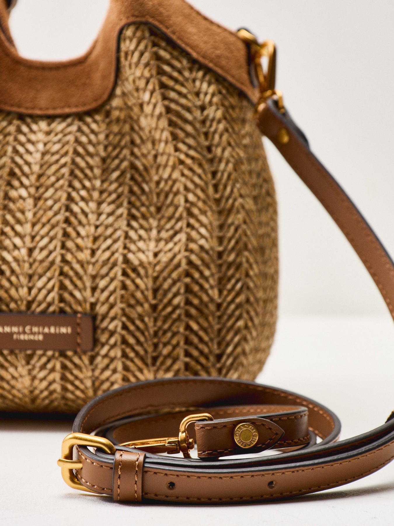 Dua S Straw Crossbody Bag Neutral
