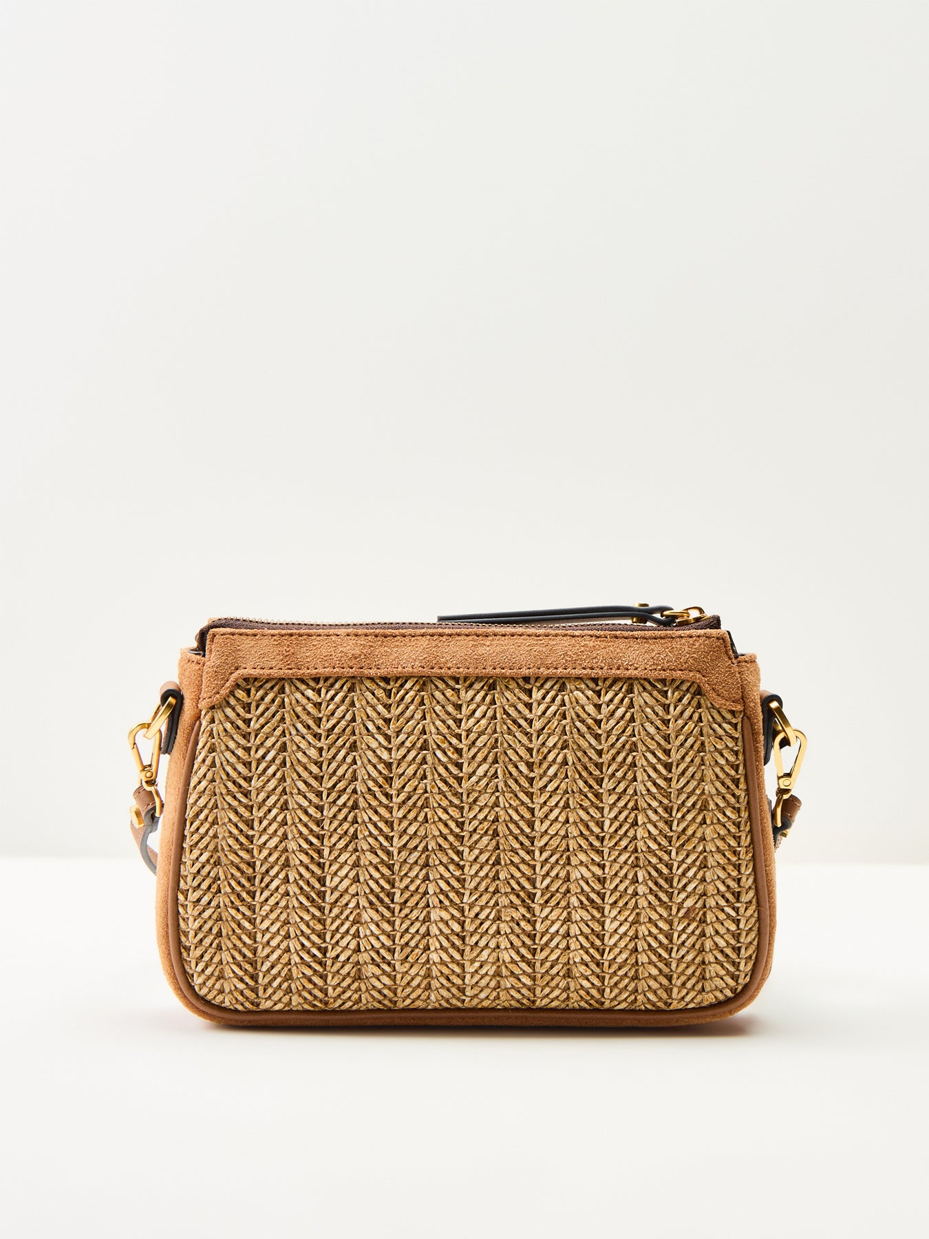 Brooke Straw Crossbody Bag Neutral