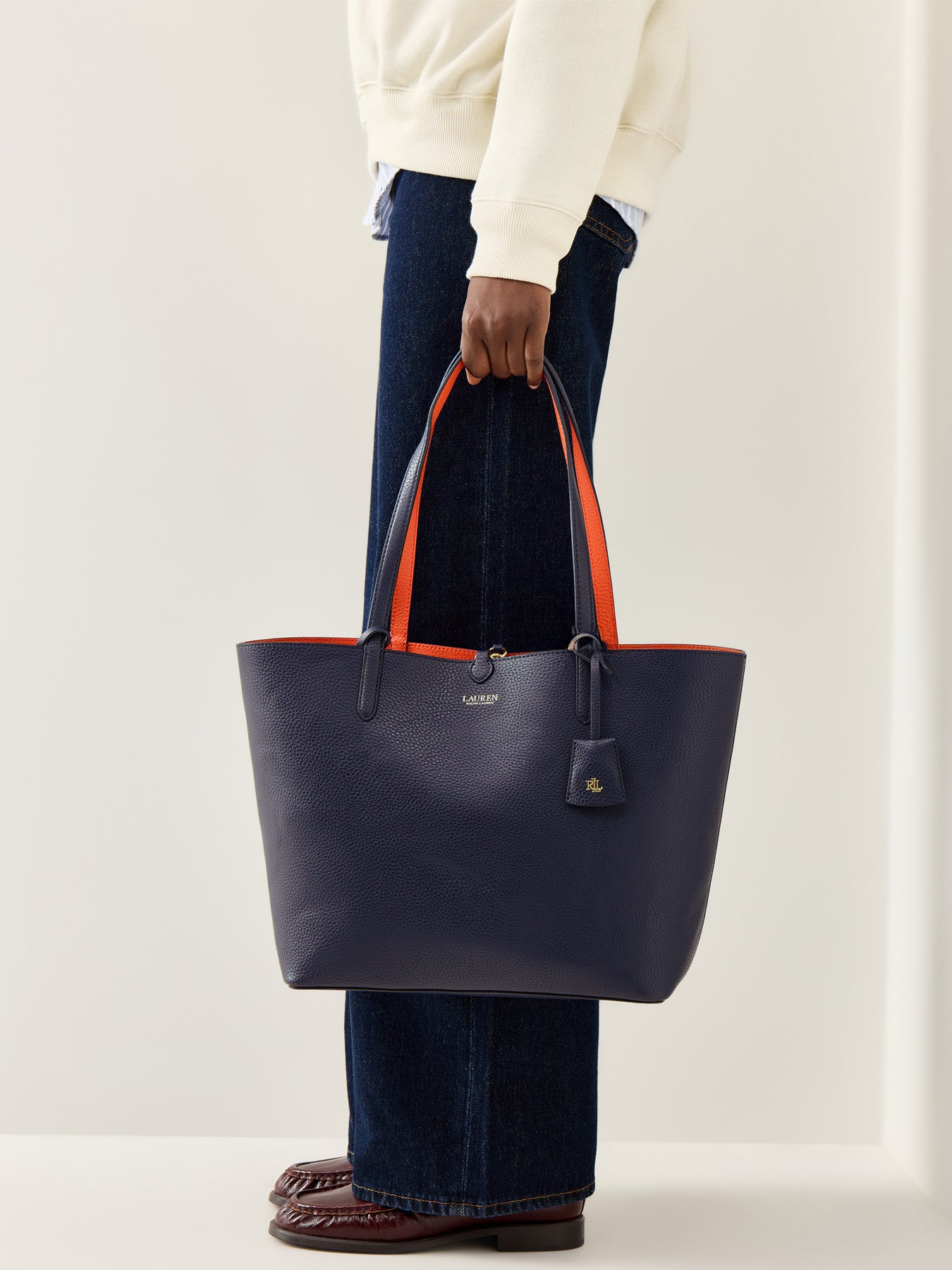 Reversible Medium Tote Blue
