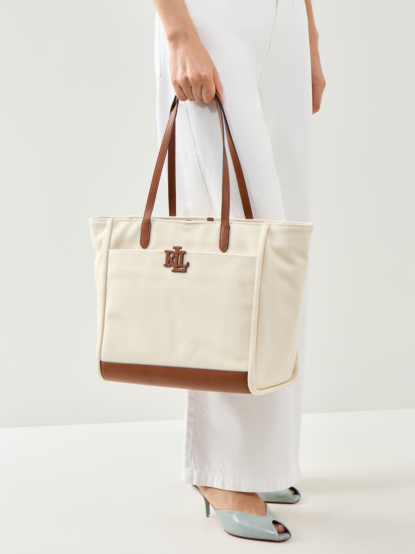 Cameryn Large Canvas Tote Bag Neutral