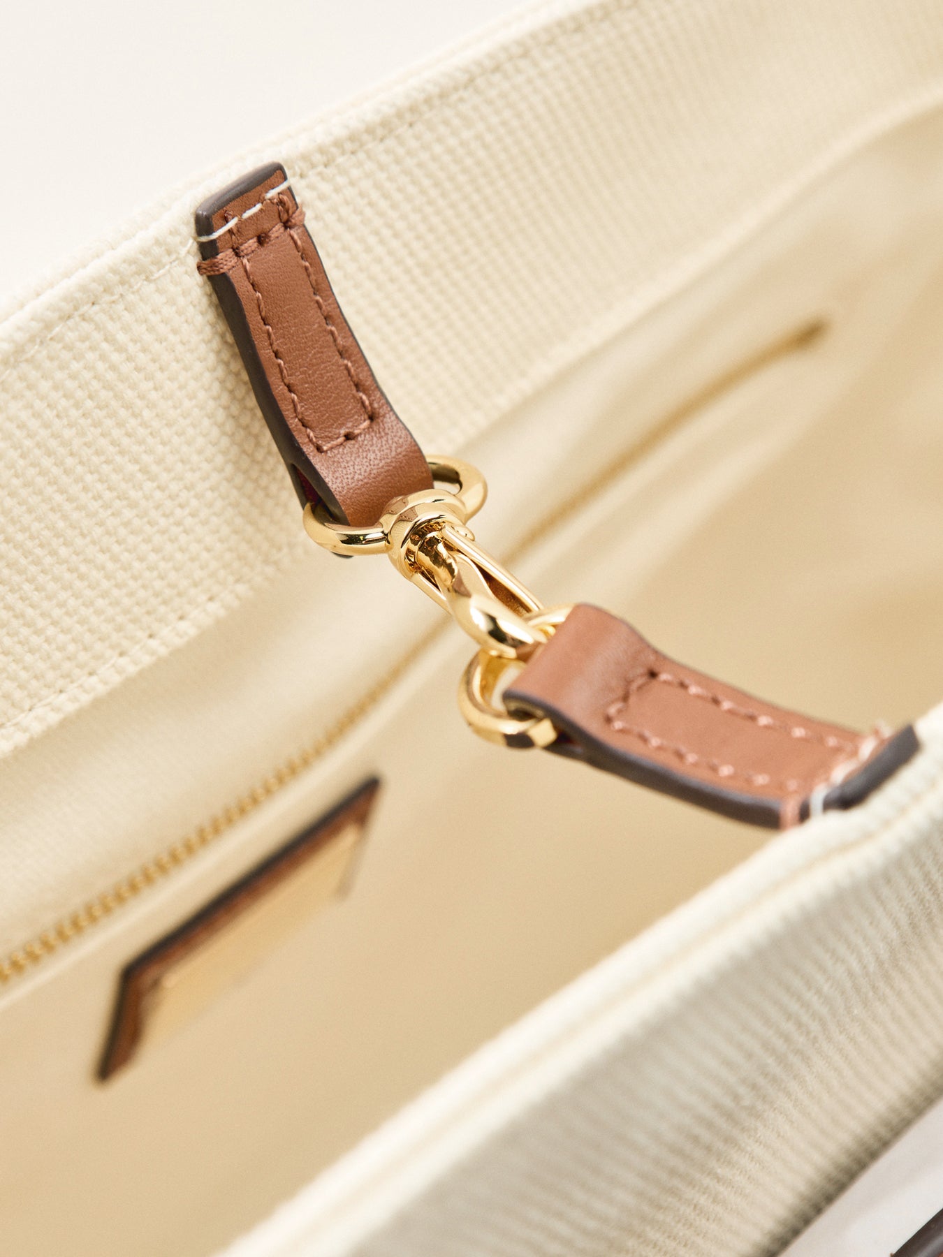 Cameryn Large Canvas Tote Bag Neutral