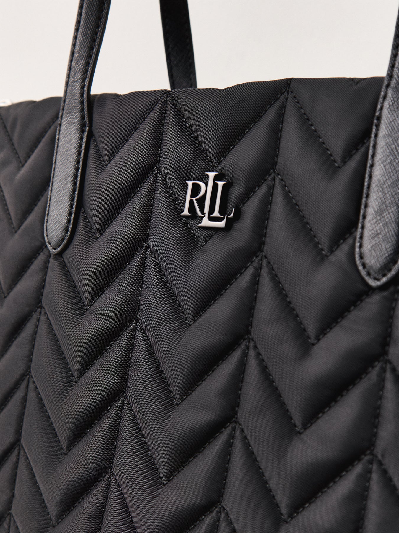 Stevie Quilted Top Zip Tote Black