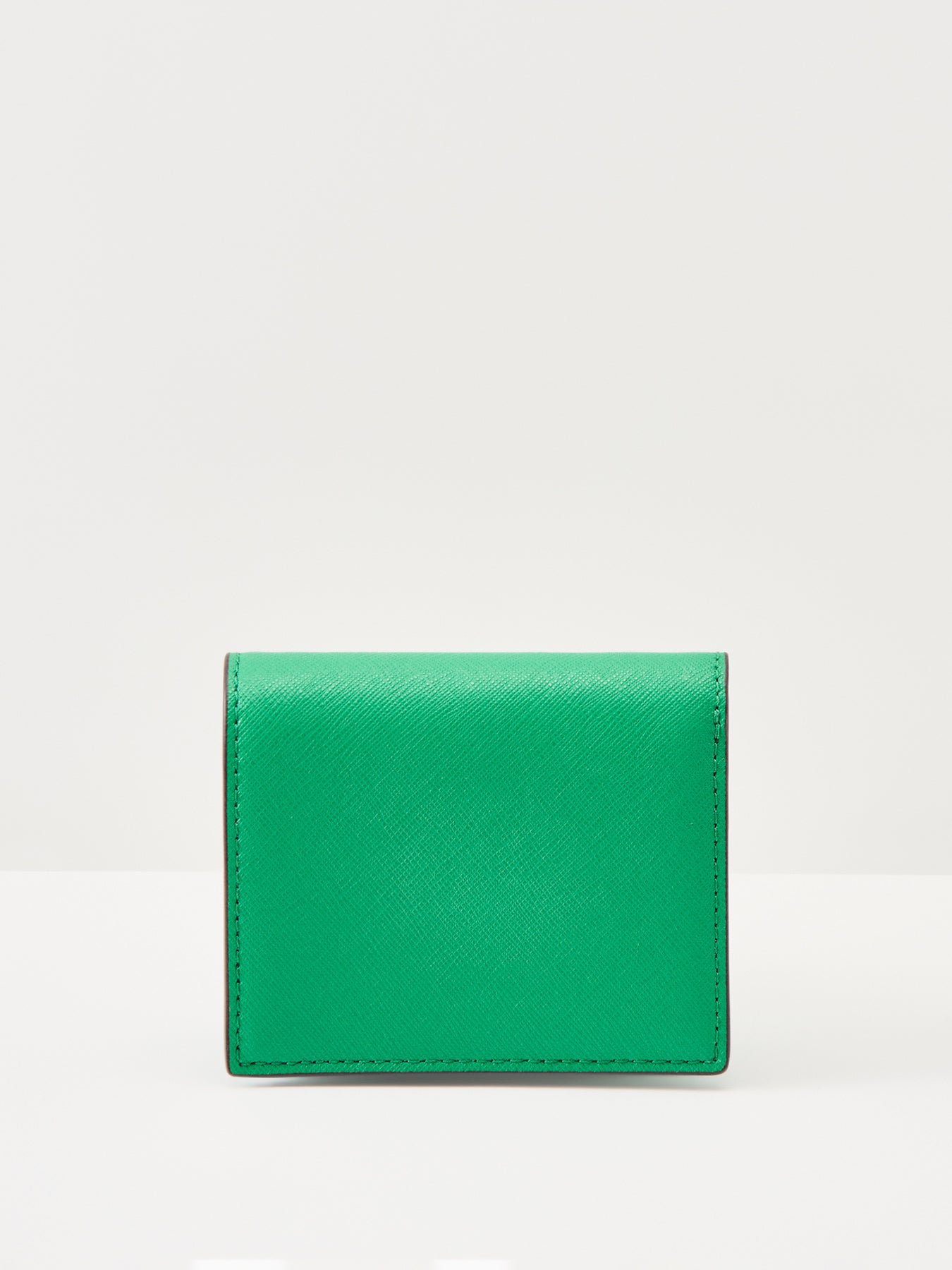 Compact Small Leather Wallet Green