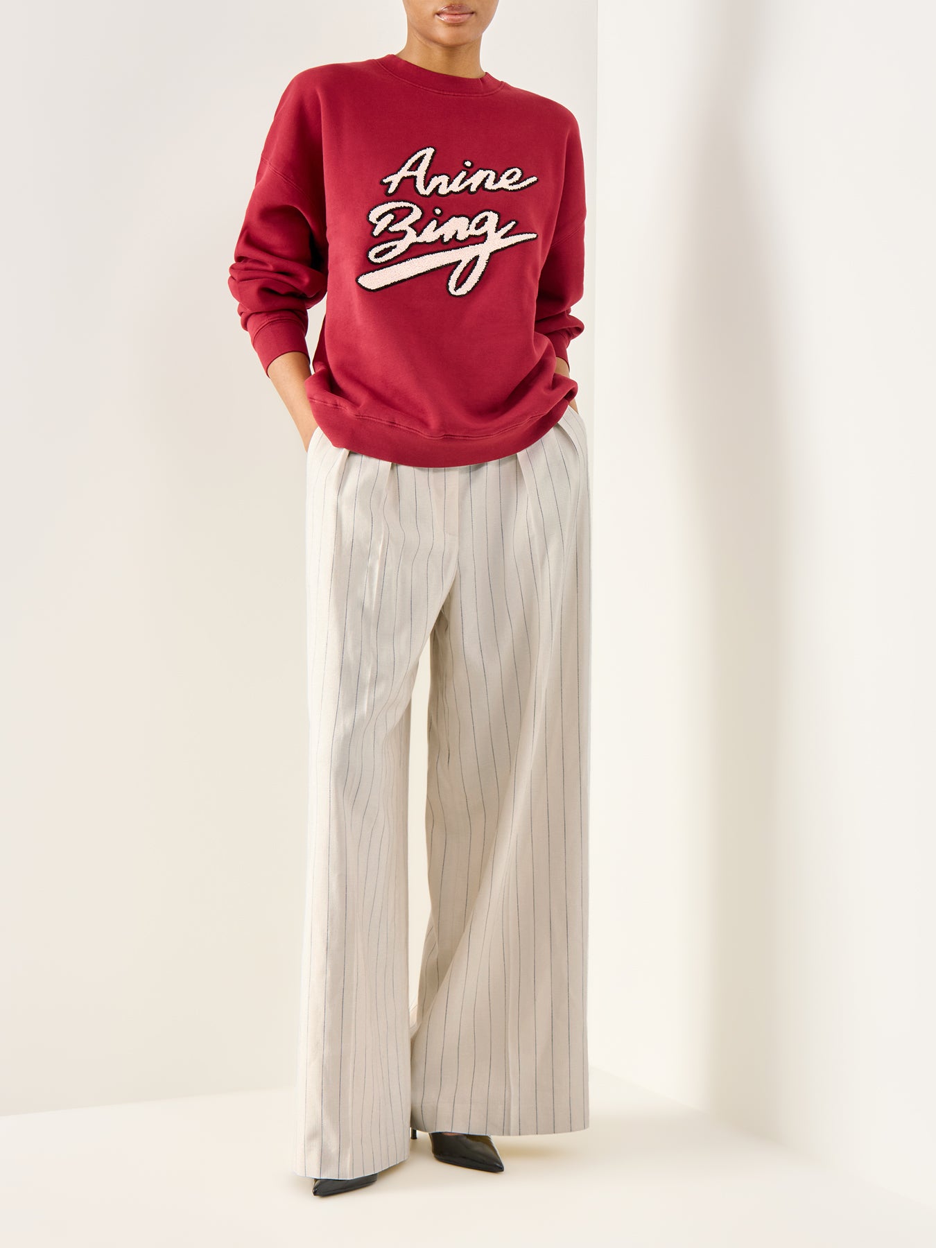 Miles Chenille Signature Sweatshirt Red