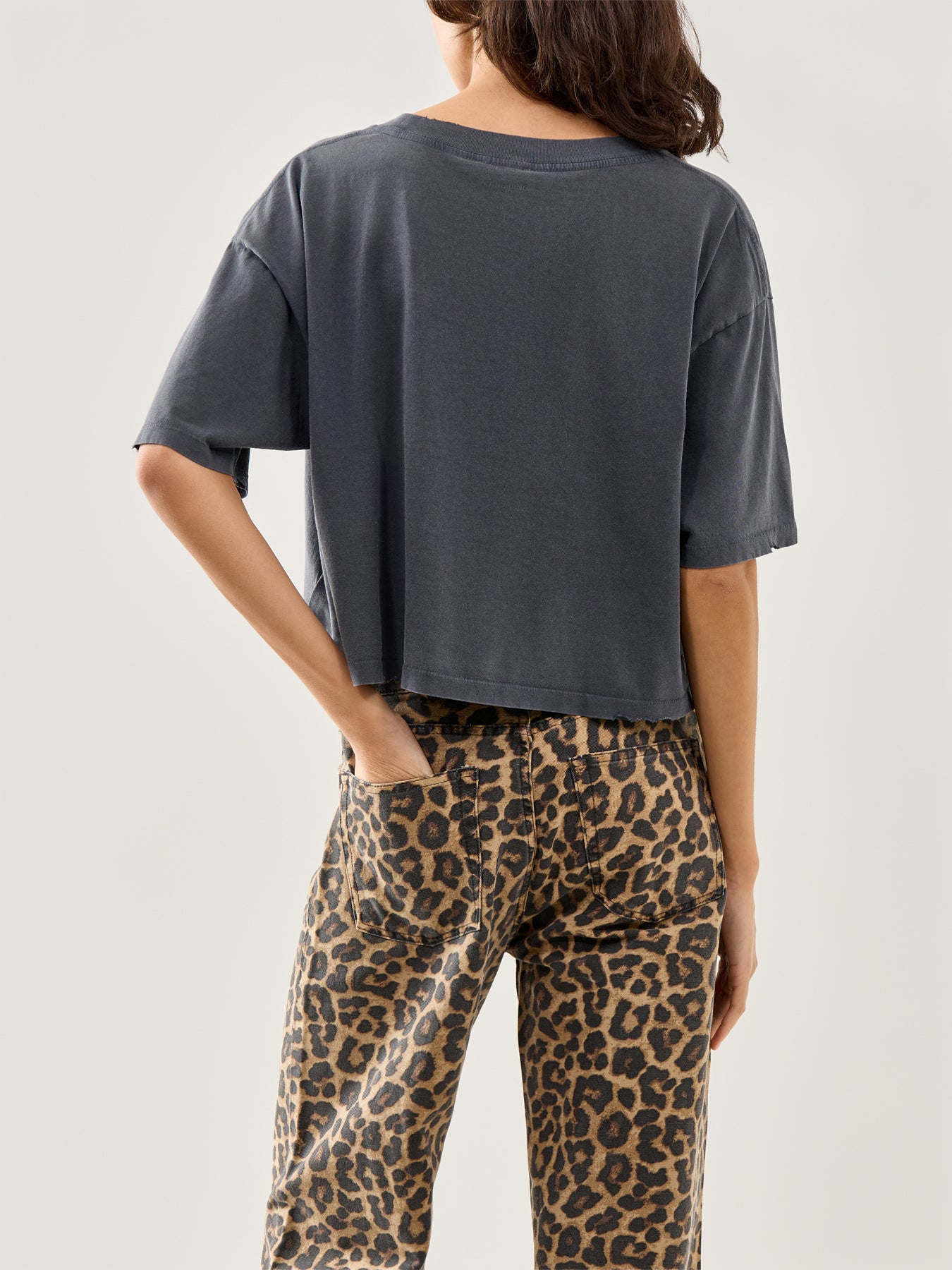 Johnny Cropped Short-Sleeve Tee Black