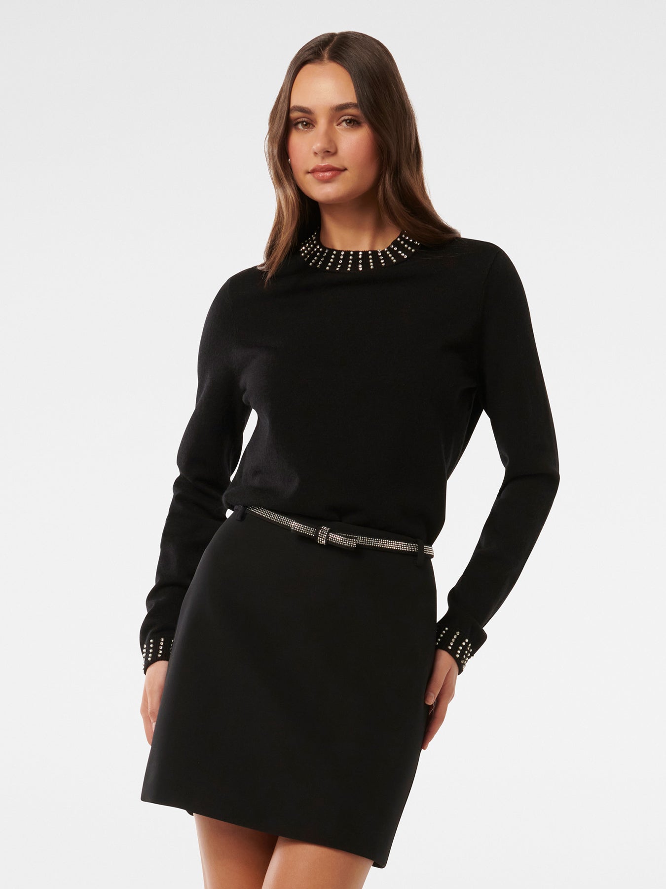 Belle Bow Mini Skirt Black