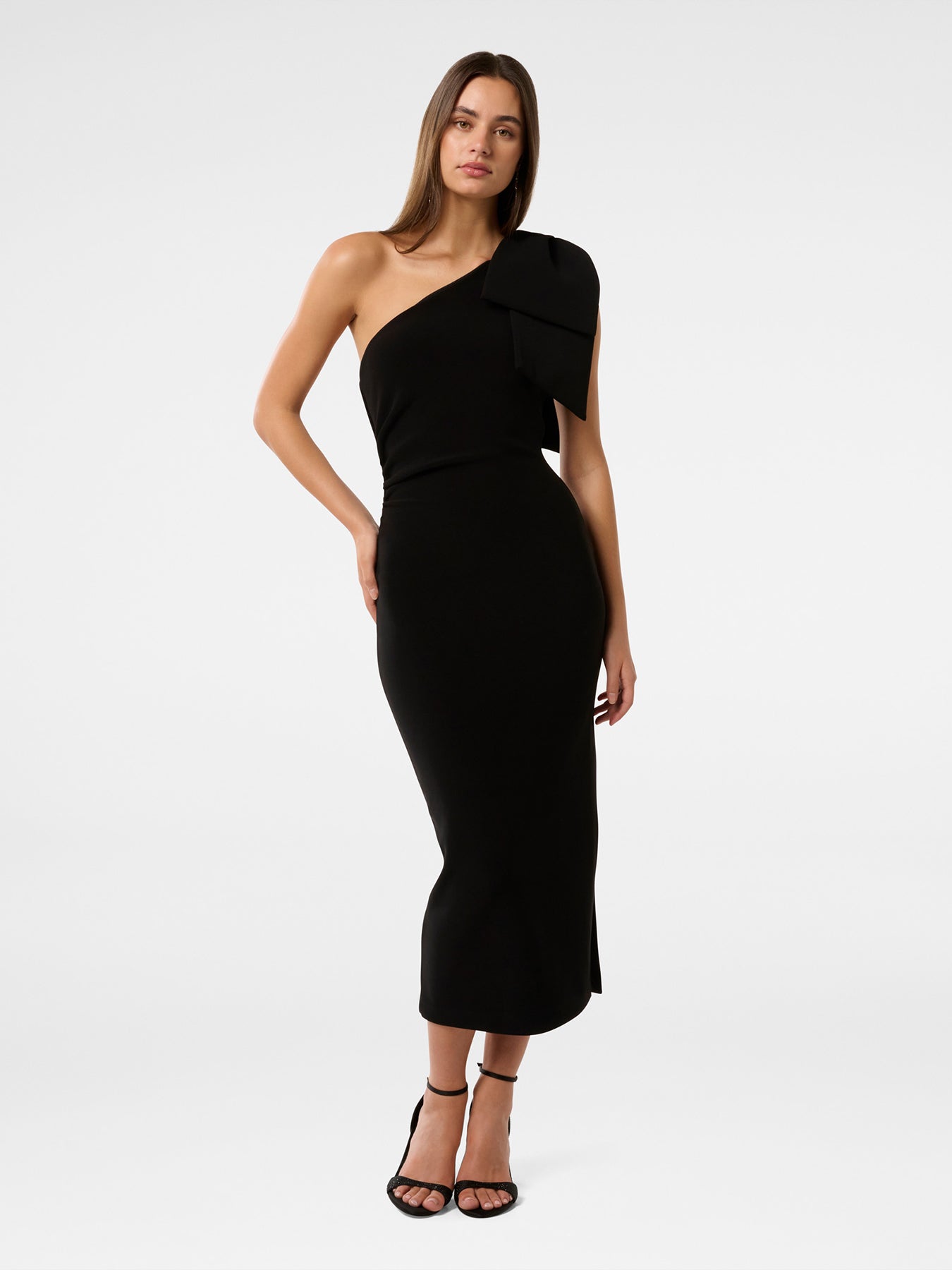 Jade Bow Bodycon Dress Black