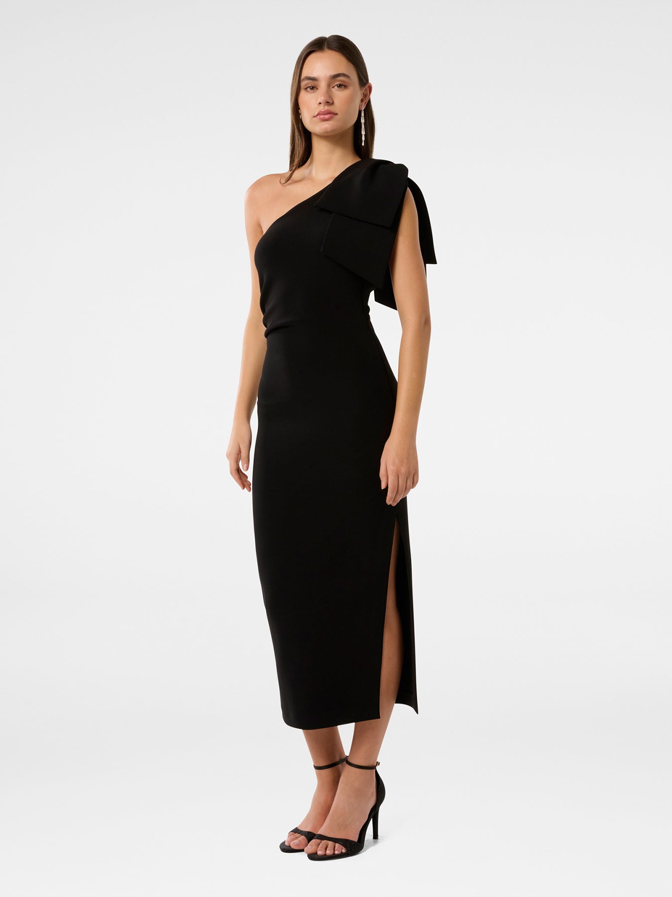 Jade Bow Bodycon Dress Black