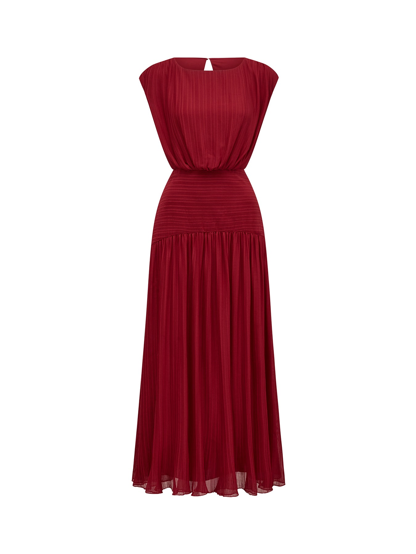 Lila Crinkle Maxi Dress Red