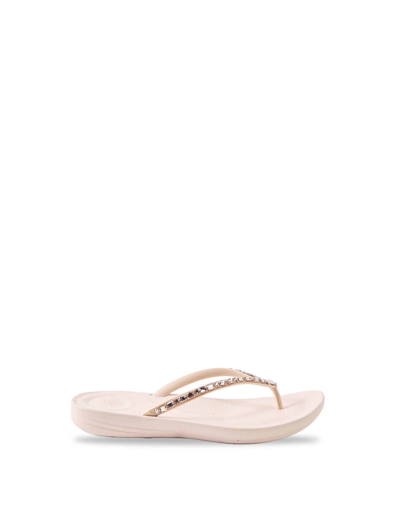 Iqushion Multi Crystal Ergonomic Flip Flops Nude Rose