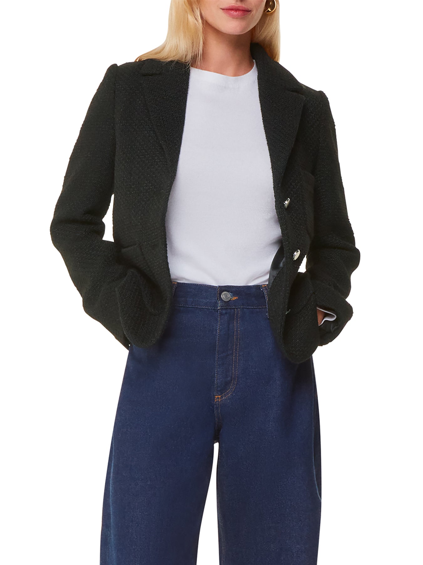 Classic Textured Jacket Black