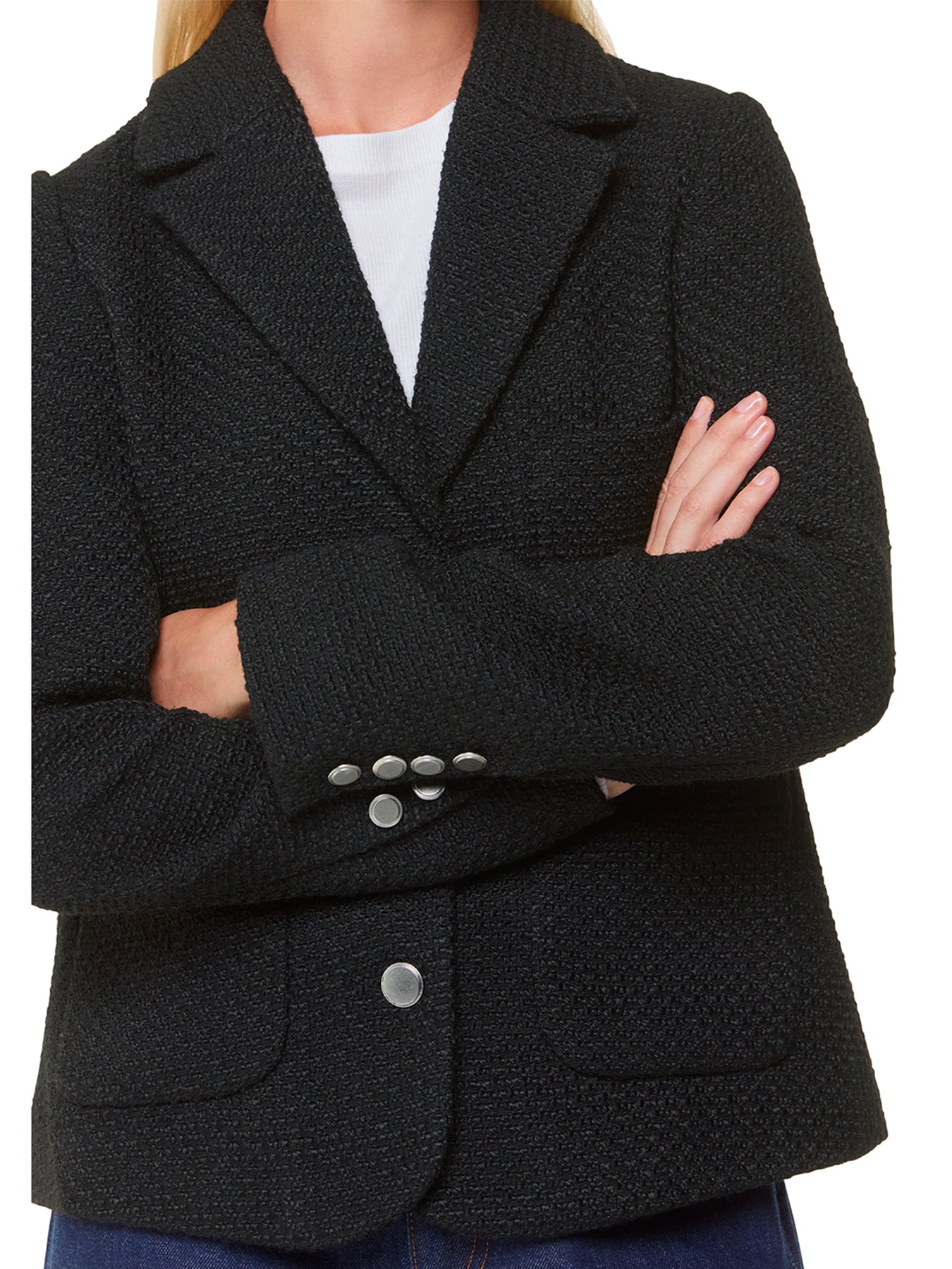 Classic Textured Jacket Black