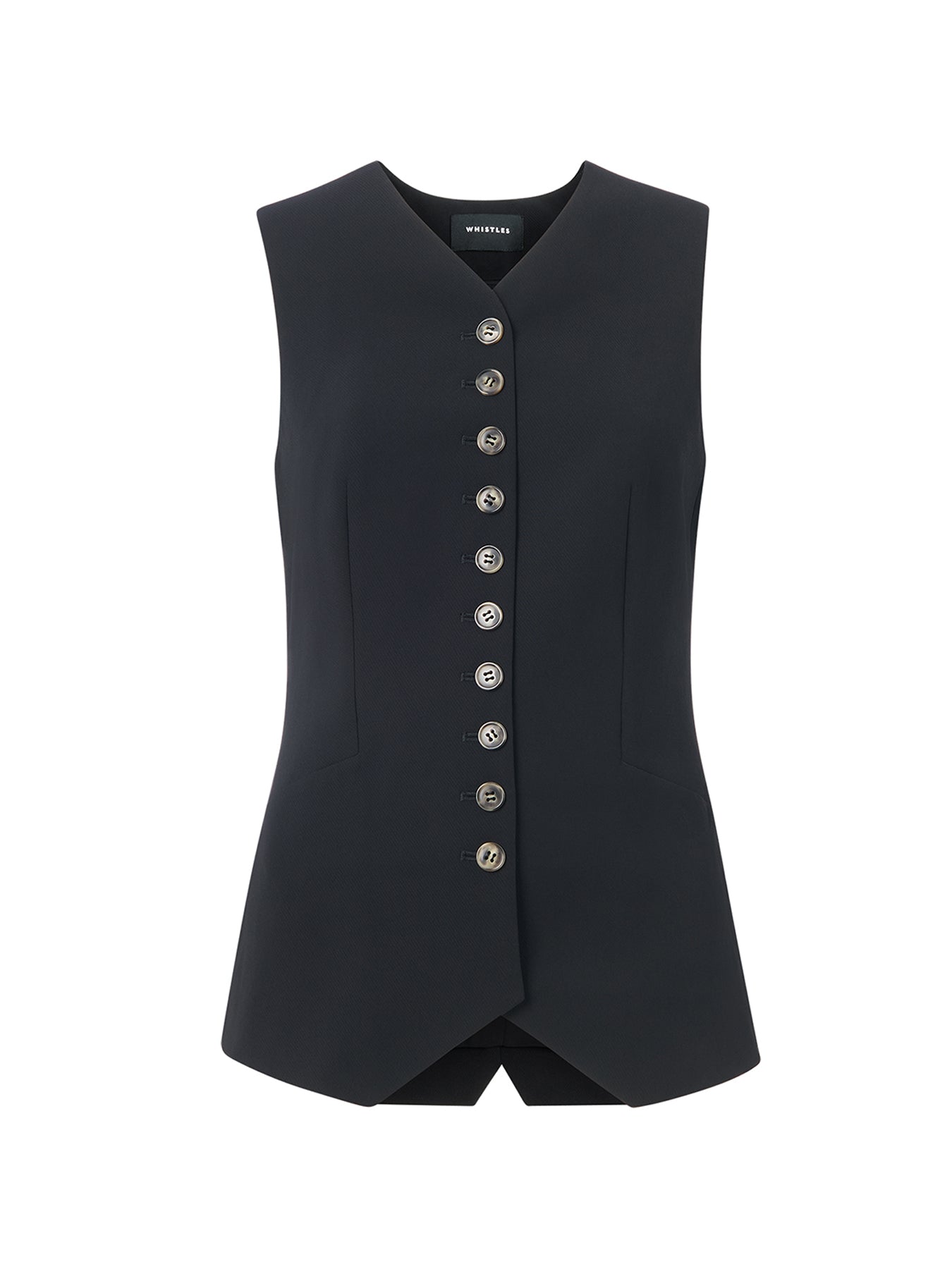 Cora Crepe Waistcoat Black