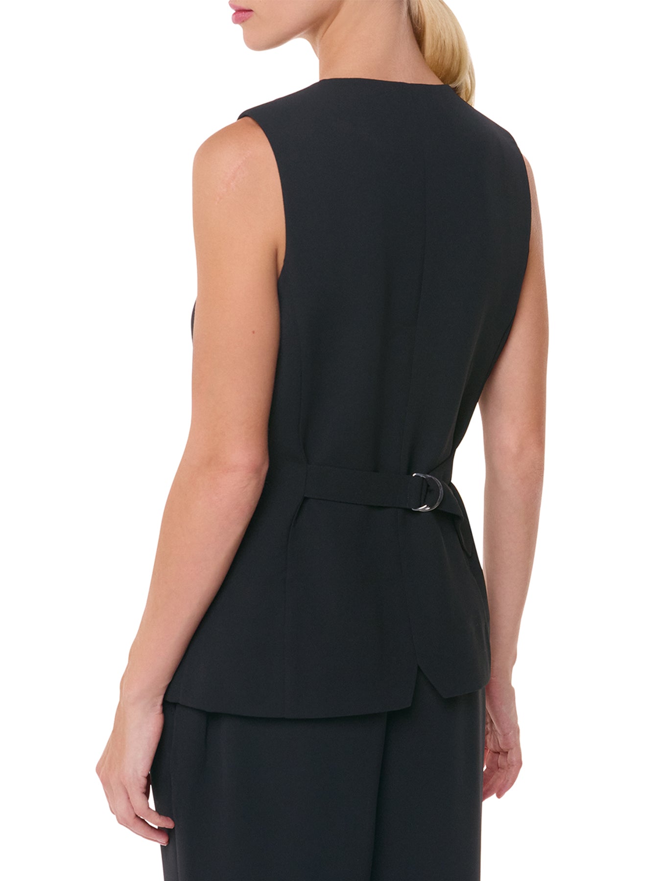Cora Crepe Waistcoat Black