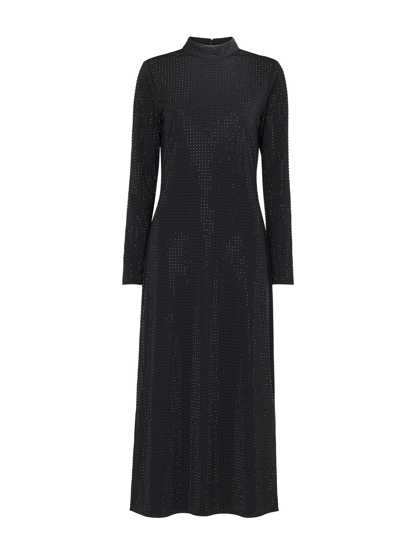 Hot Fix Jersey Midi Dress Black