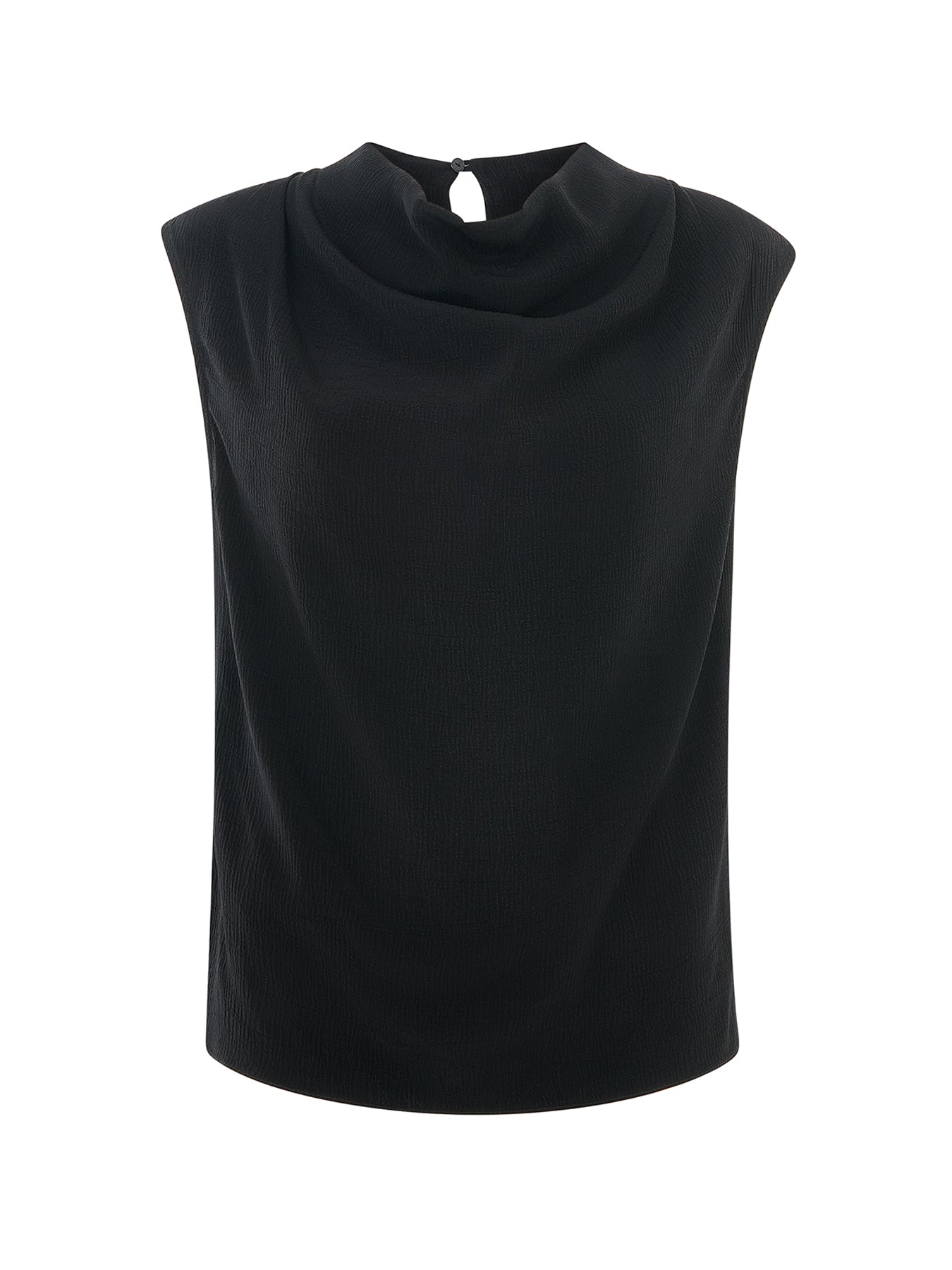Textured Sleeveless Tank Black