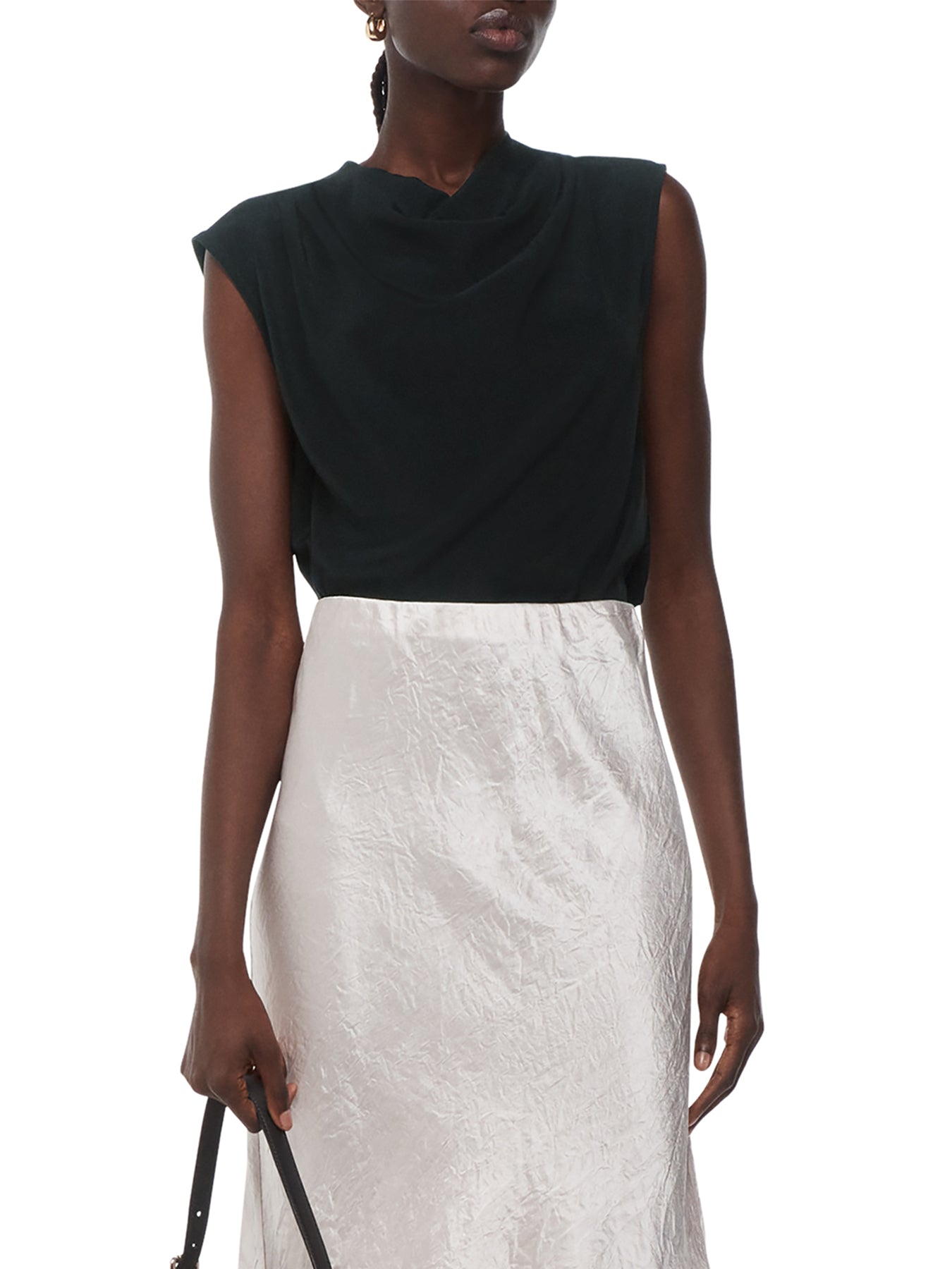 Textured Sleeveless Tank Black
