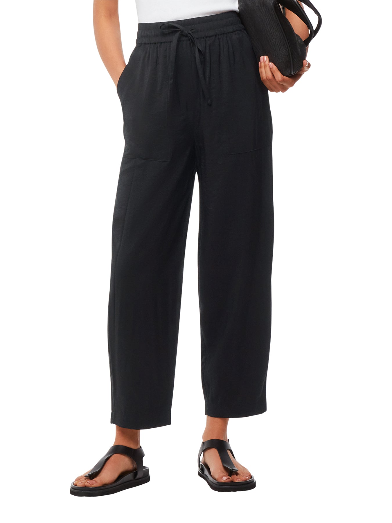 Tie Waist Trouser Black