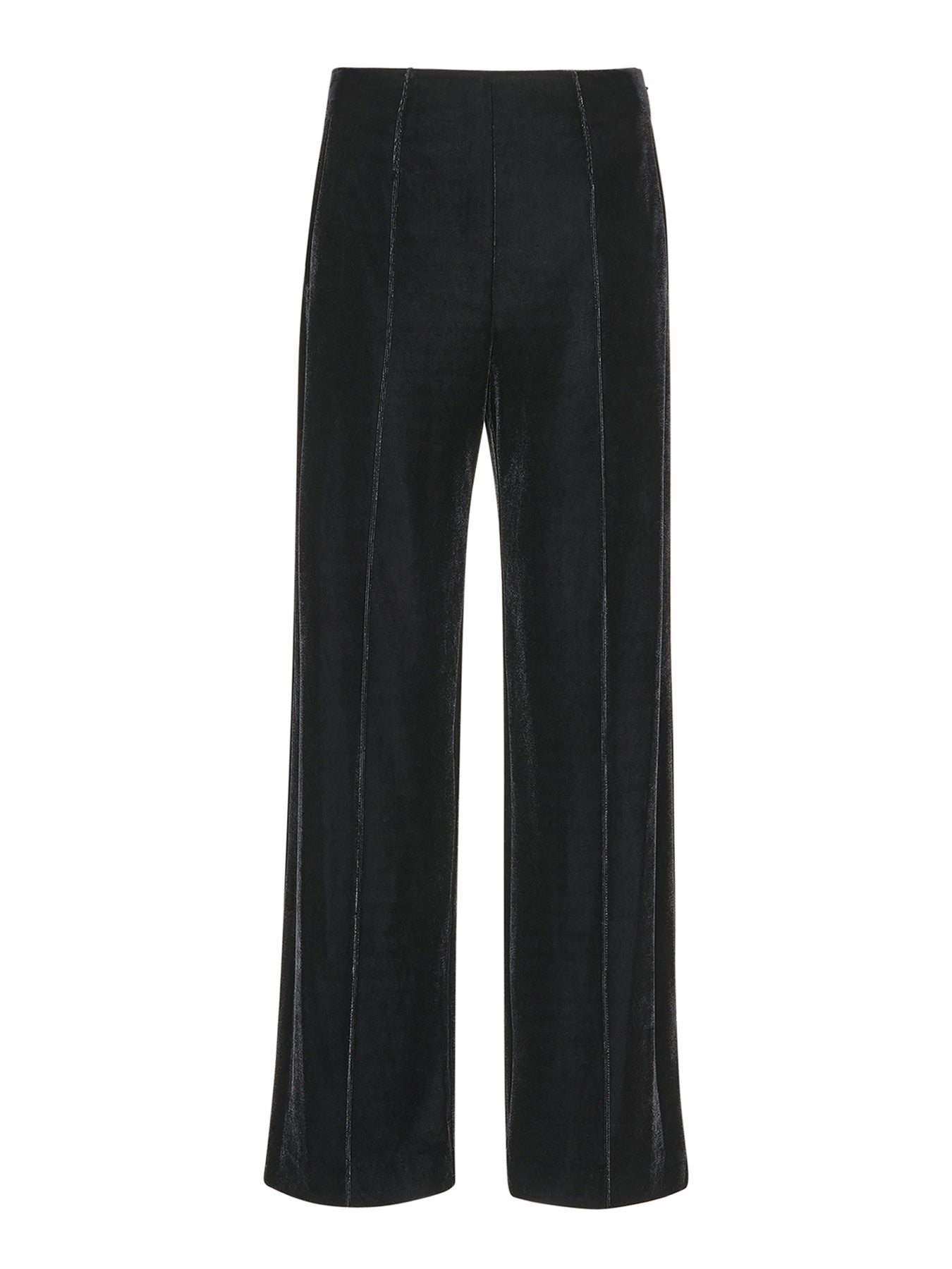 Velvet Full Length Trousers Black