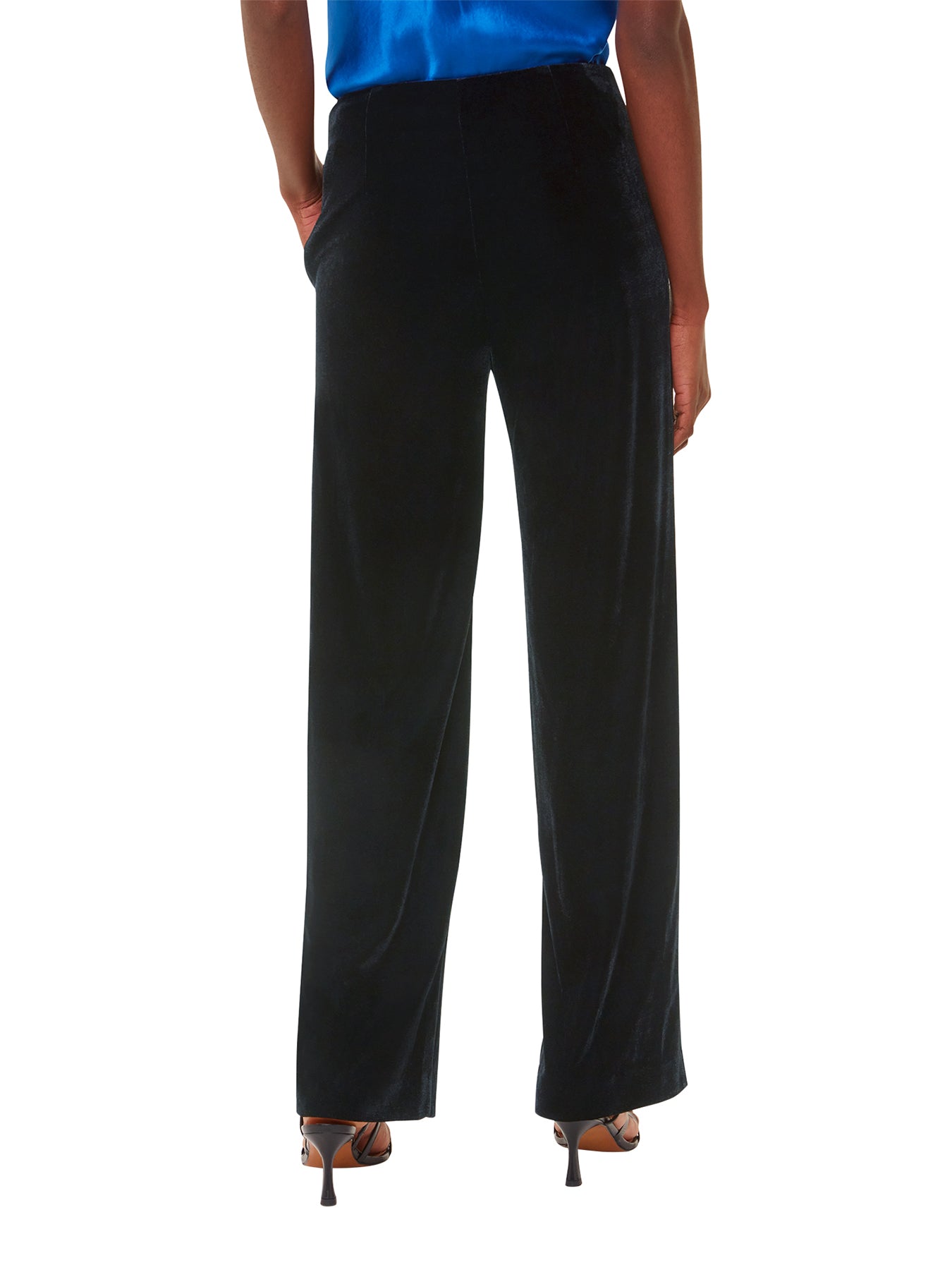 Velvet Full Length Trousers Black