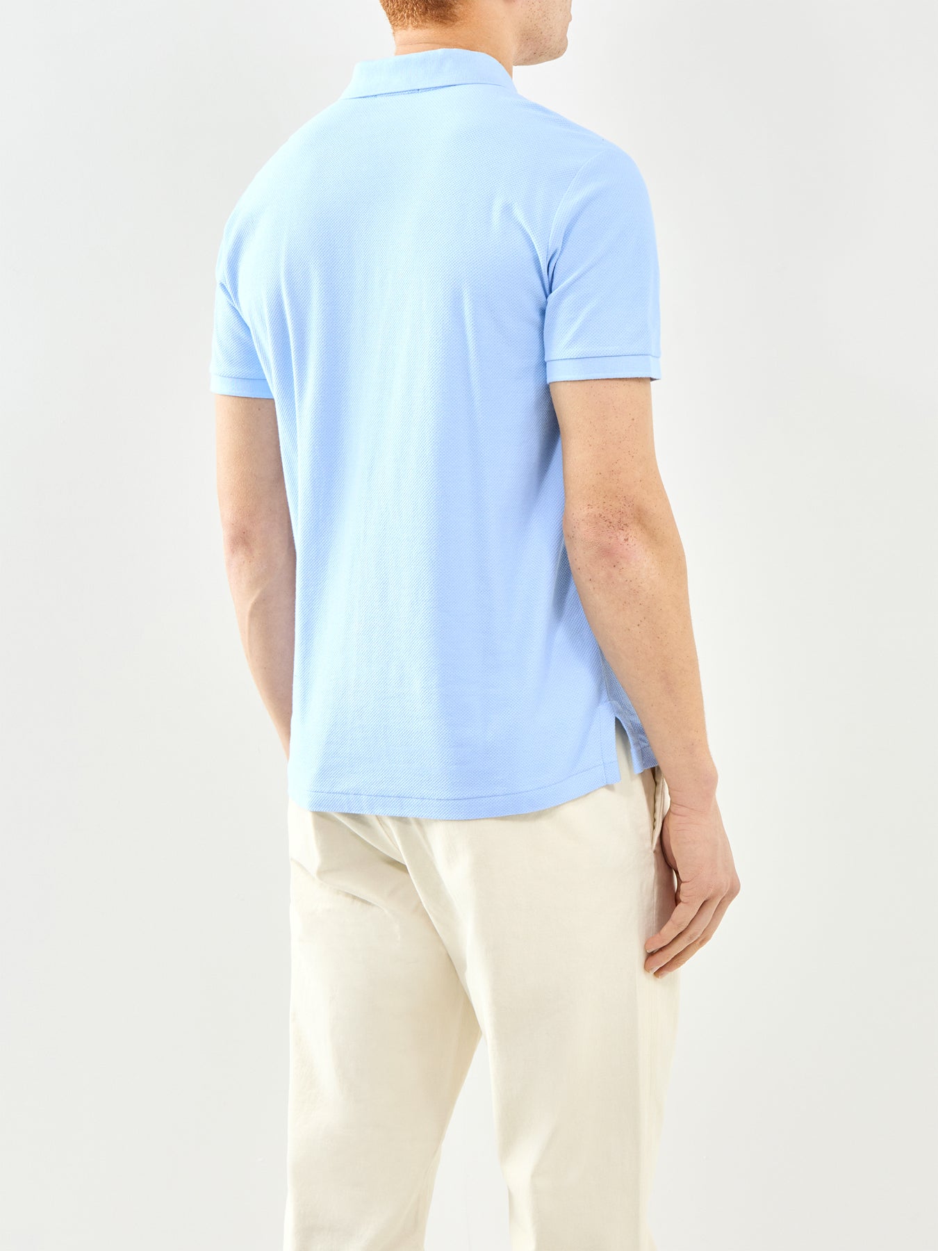 Honeycomb Polo Shirt Blue
