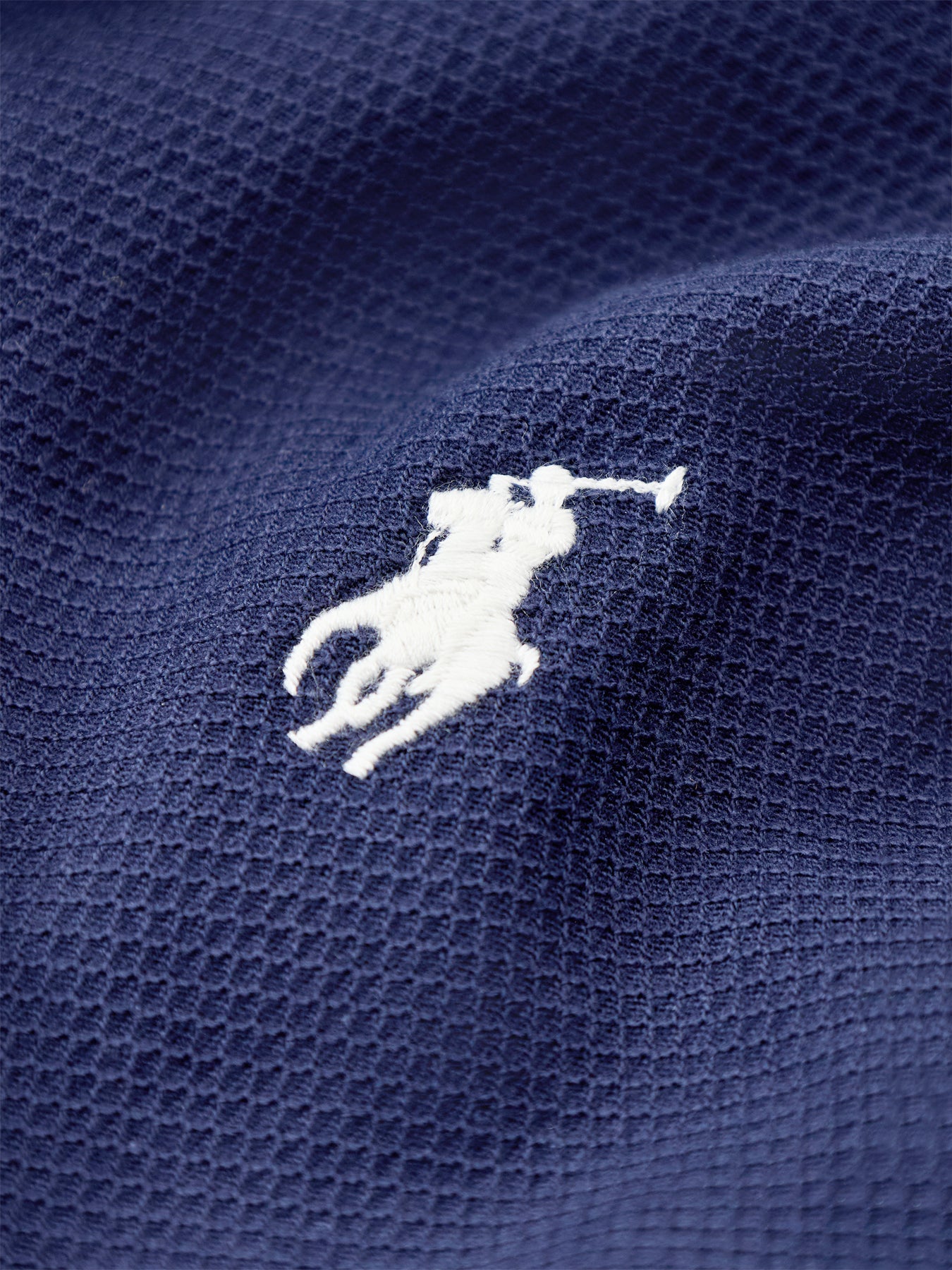 Honeycomb Polo Shirt Navy