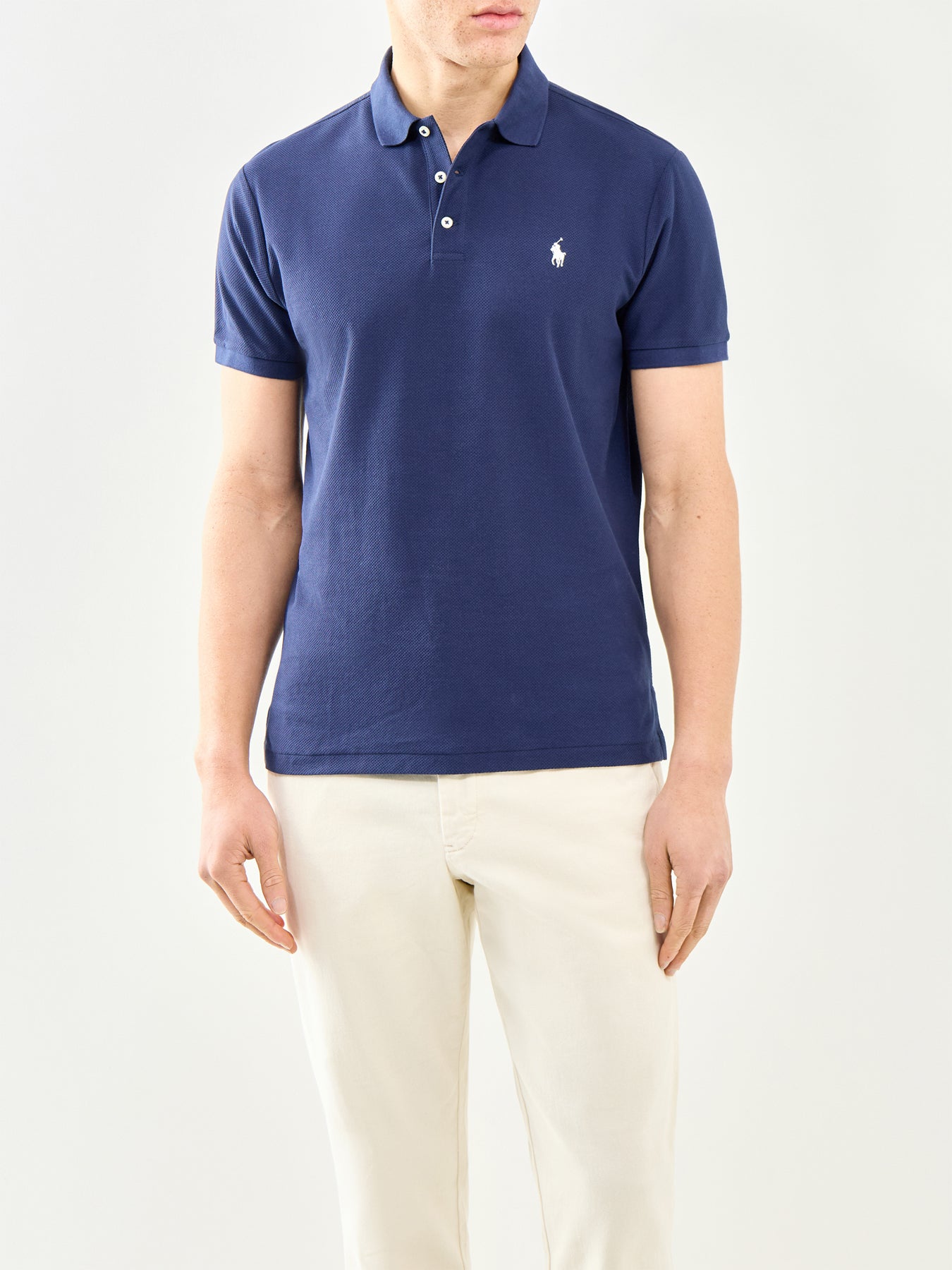 Honeycomb Polo Shirt Navy