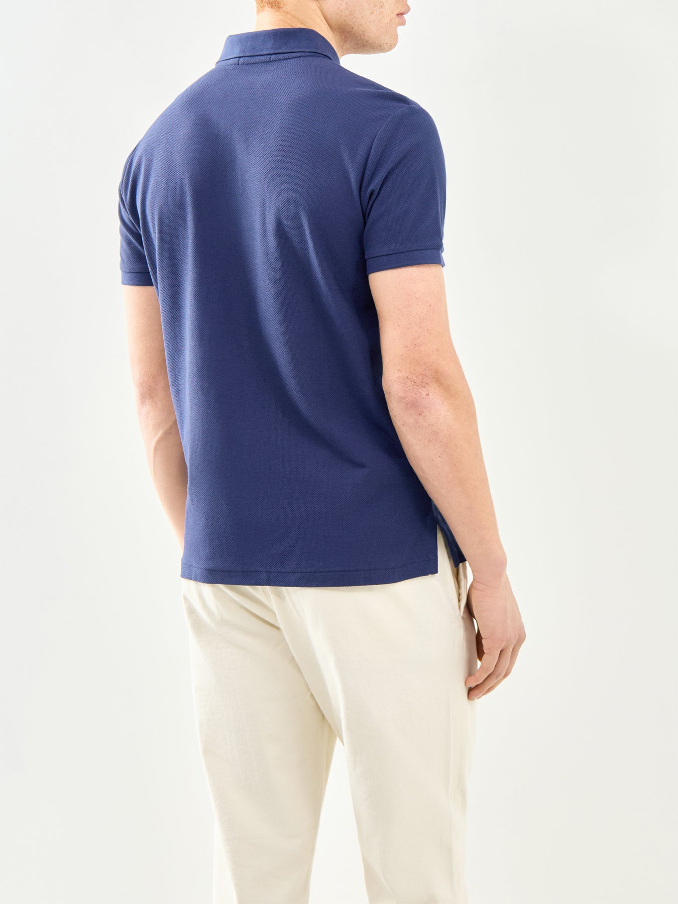 Honeycomb Polo Shirt Navy
