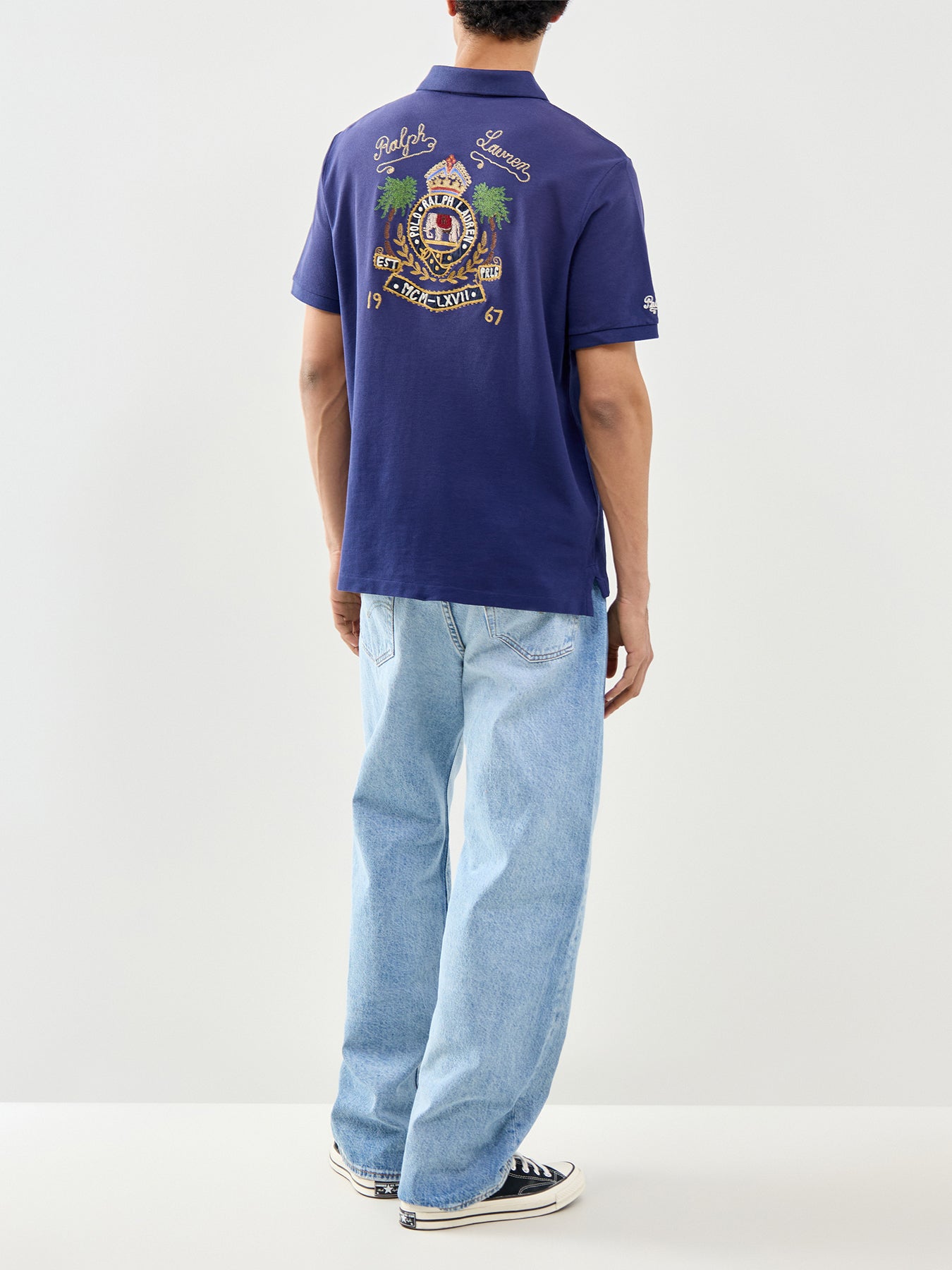 Crest Polo Shirt Blue