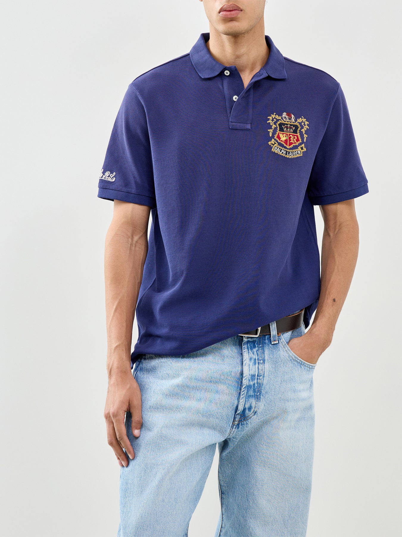 Crest Polo Shirt Blue