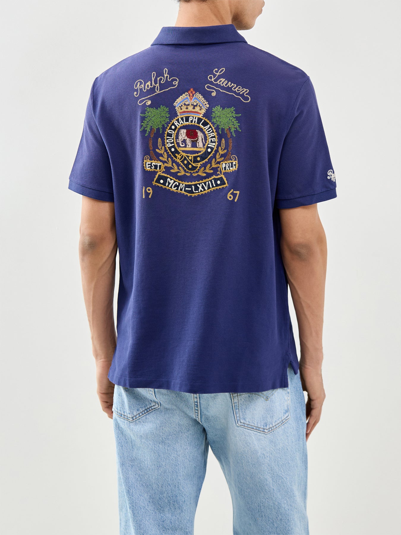 Crest Polo Shirt Blue