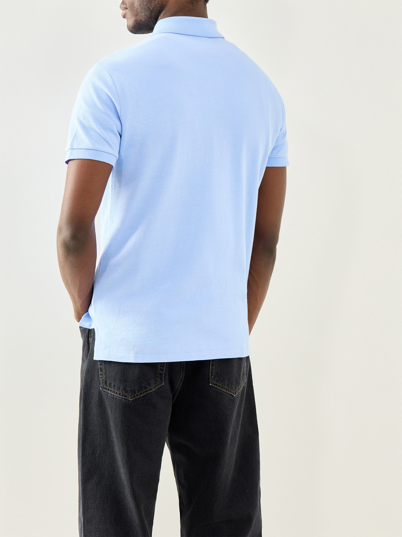 Custom Fit Polo Shirt Blue