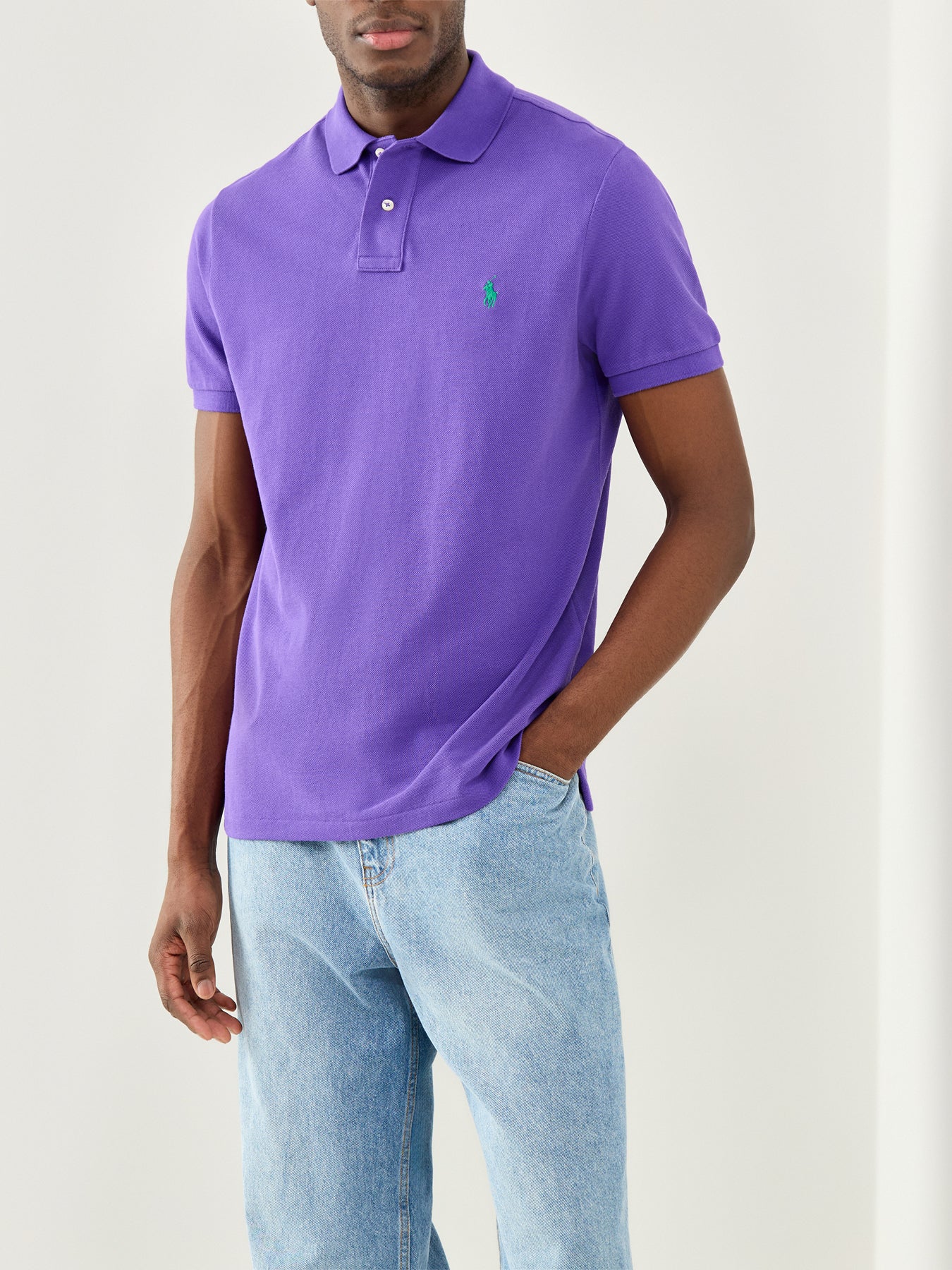Custom Fit Polo Shirt Purple