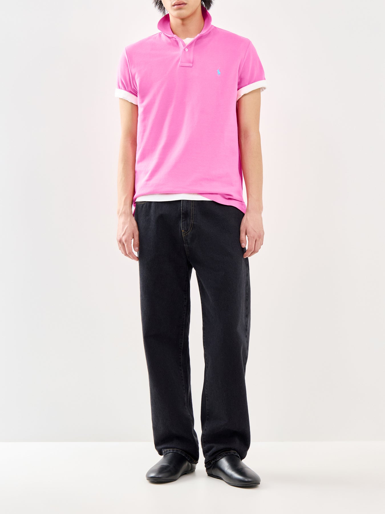 Custom Fit Polo Shirt Pink