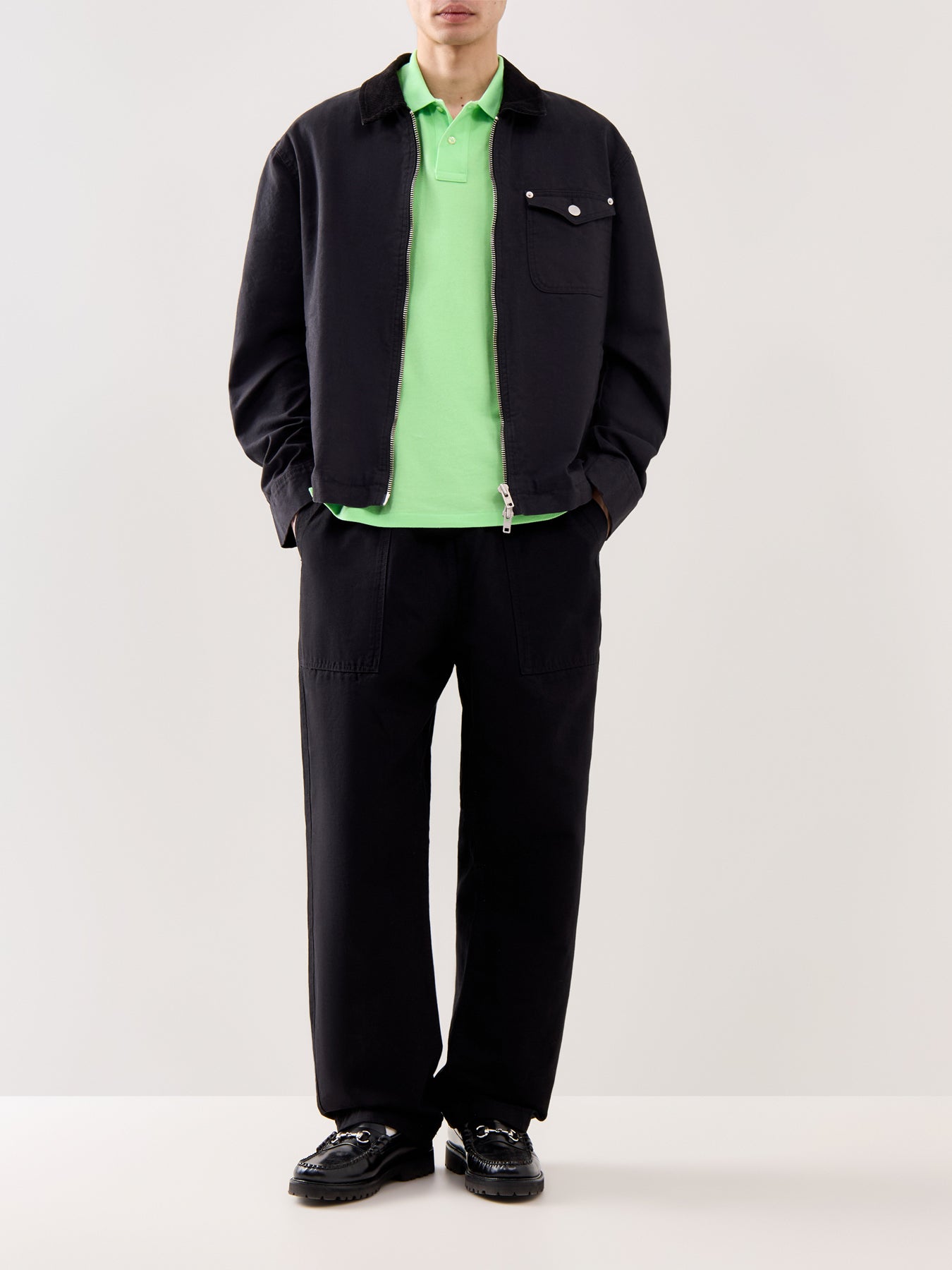 Custom Fit Polo Shirt Green