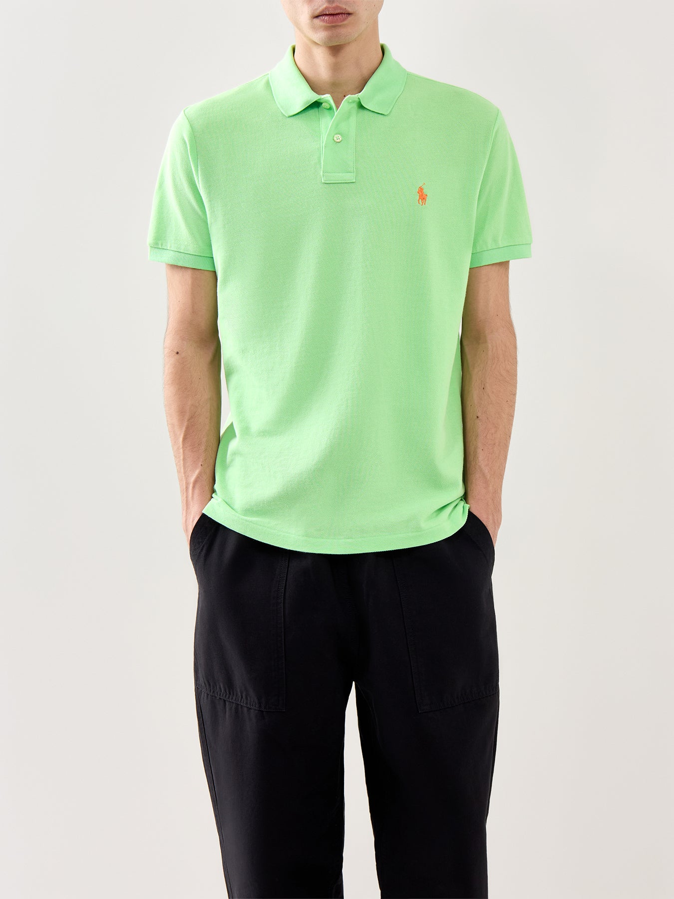 Custom Fit Polo Shirt Green
