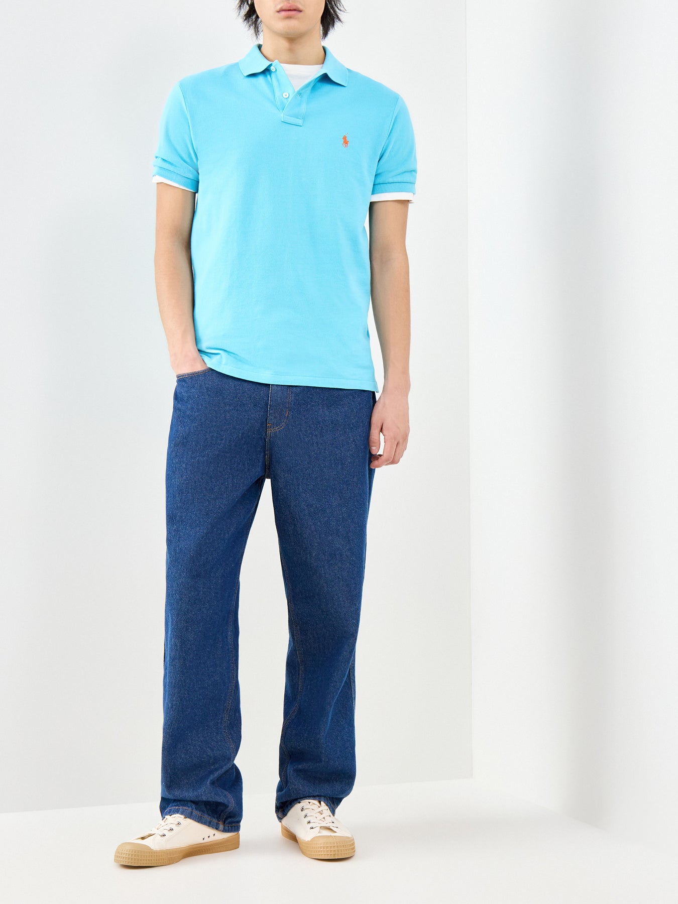 Slim Fit Polo Shirt Blue
